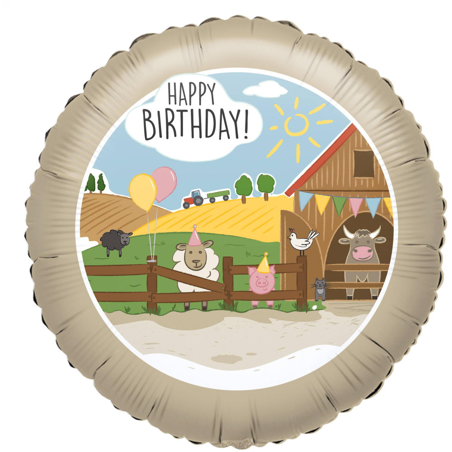 Standard Farm Party Foil Balloon C40 Packaged 43 cm