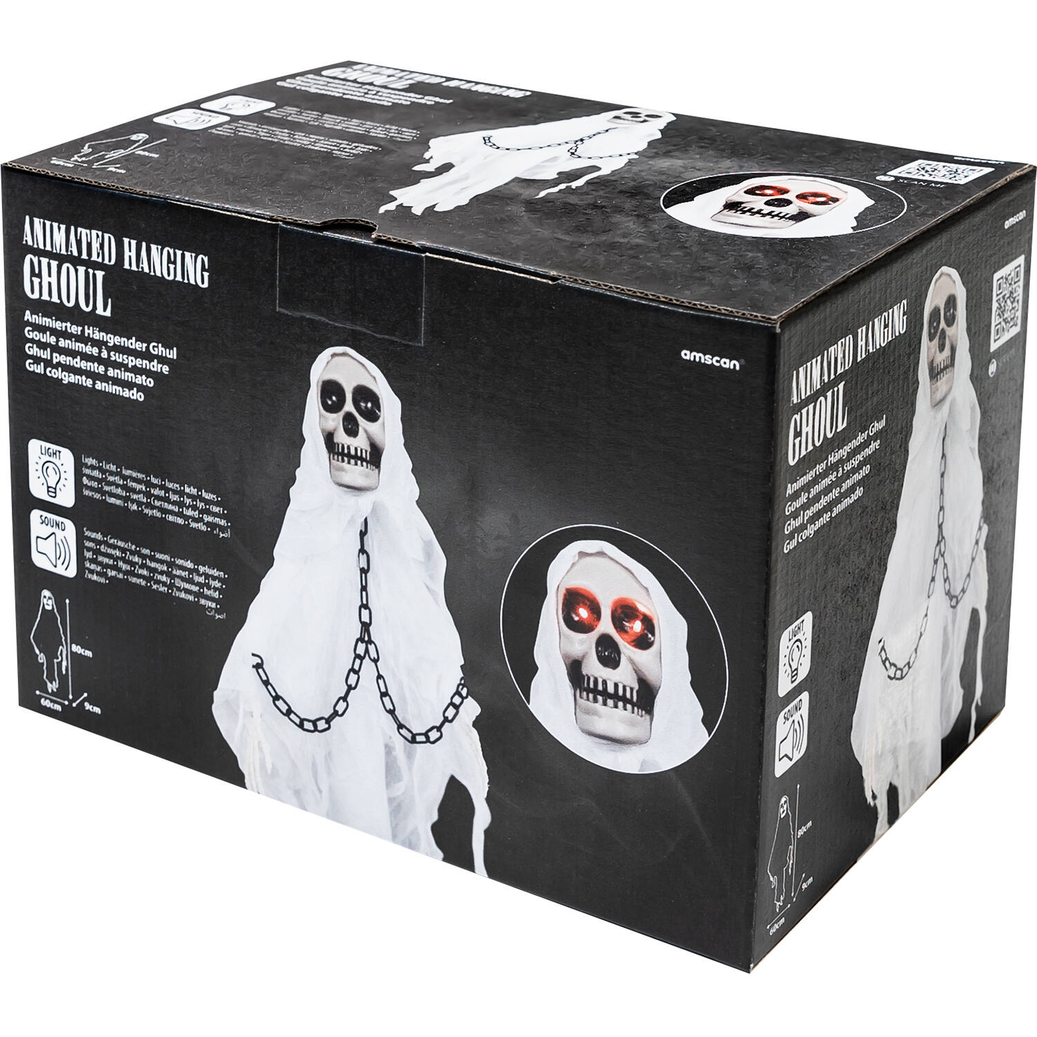Animatronic Hanging Mini Ghoul White 60 cm x 9 cm x 80 cm