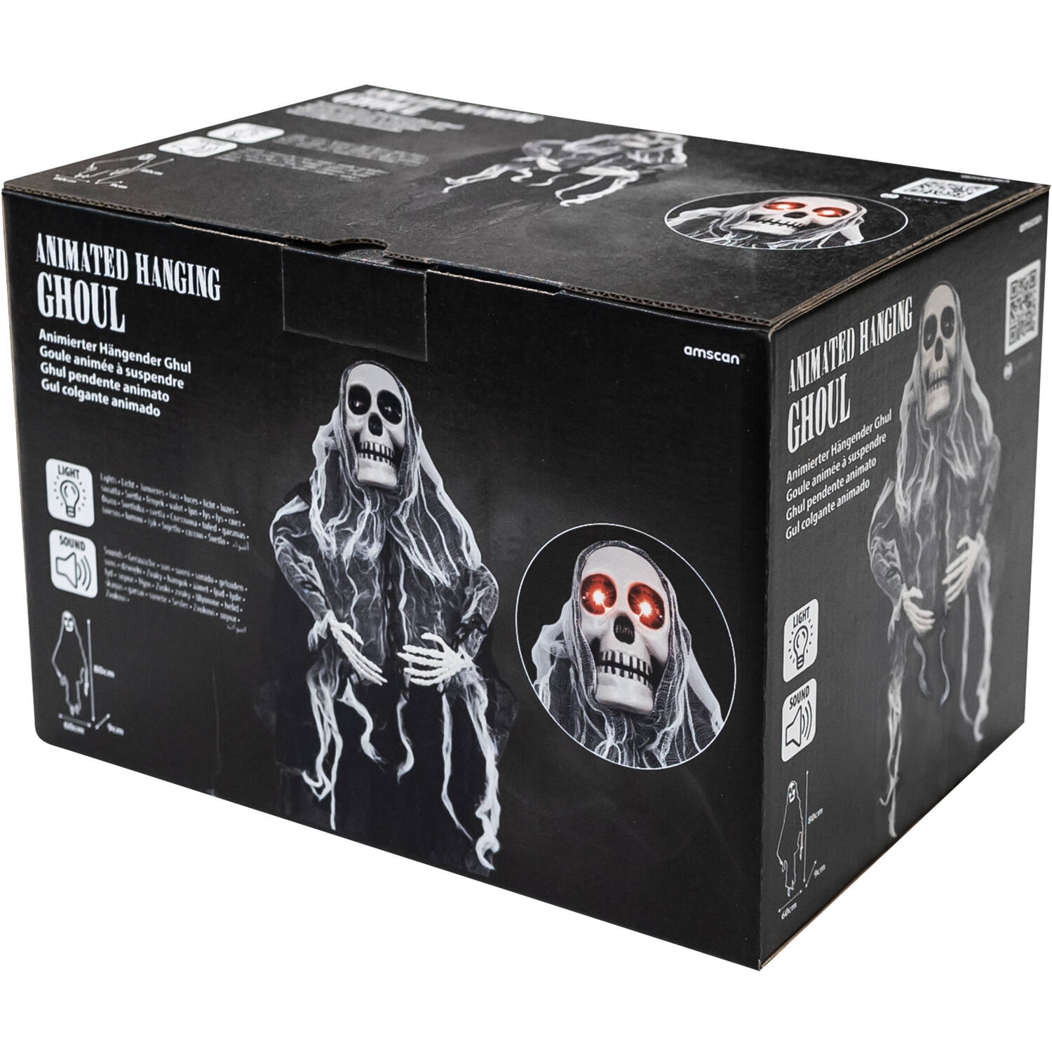 Animatronic Hanging Mini Ghoul Black 60 cm x 9 cm x 80 cm