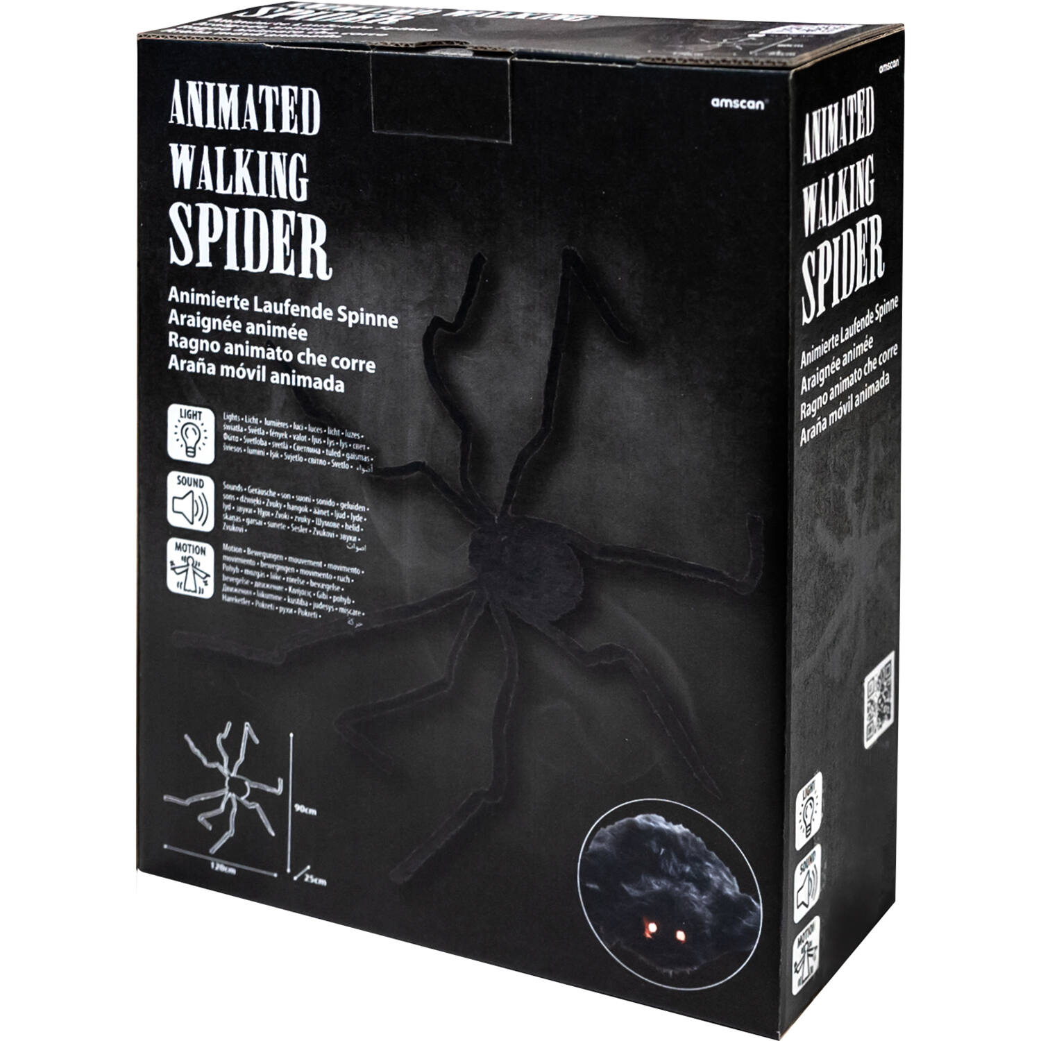 Animatronic Walking Spider 1.2 m x 90 cm x 25 cm
