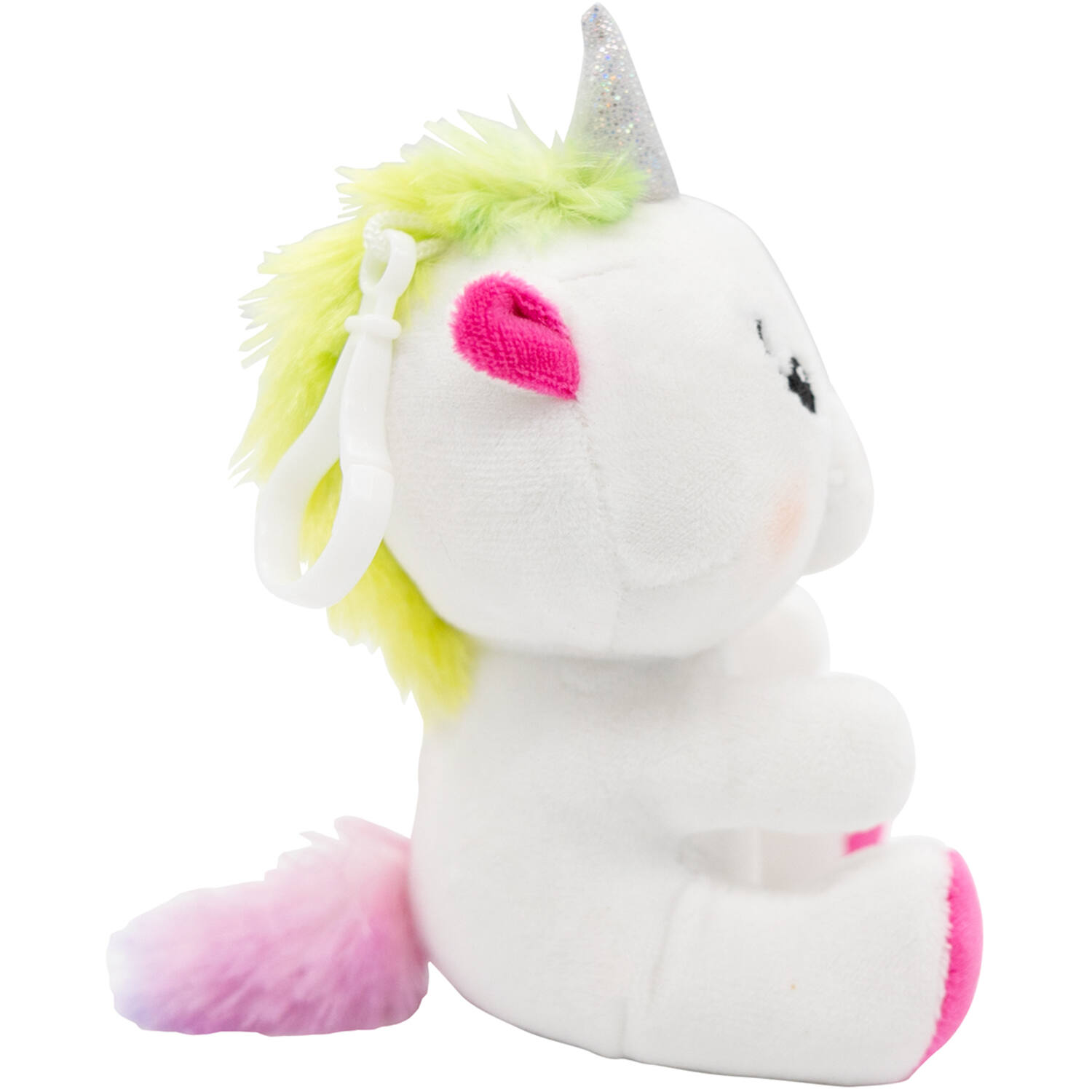 2-in-1 plush toy balloon weight unicorn with hook, 11cm, 90g