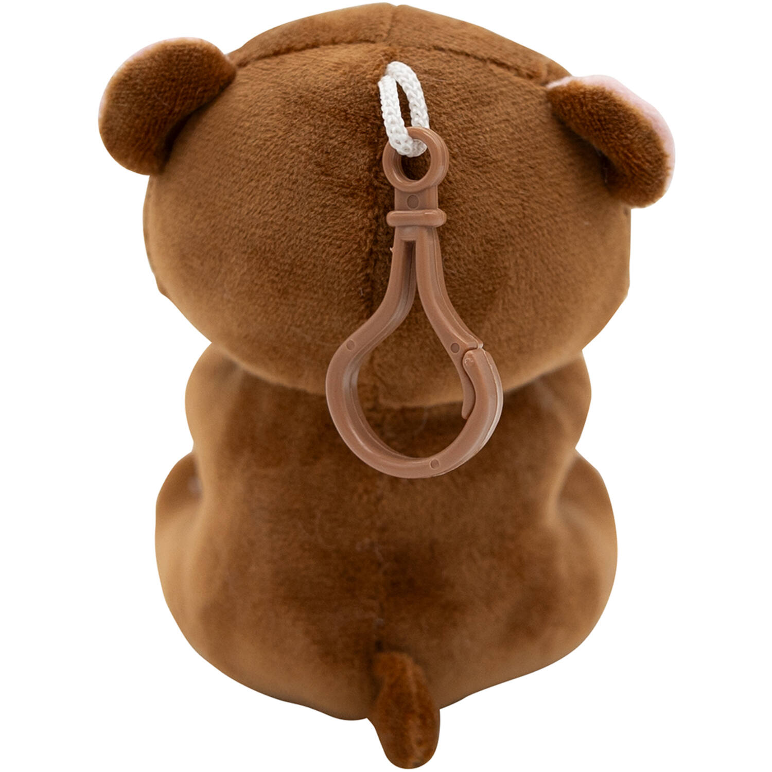 2-in-1 plush toy balloon weight brown bear with hook, 11cm, 90g