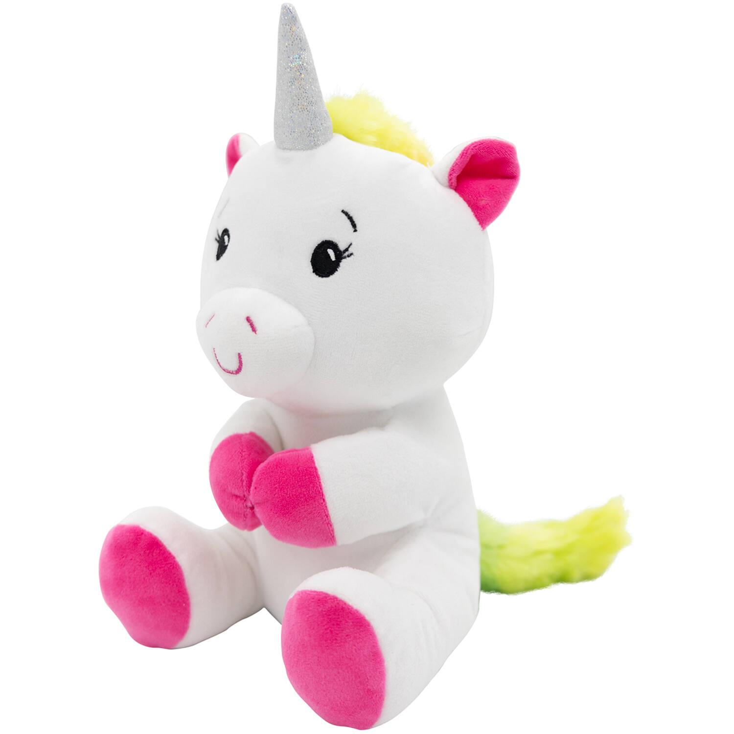 2-in-1 plush toy balloon weight unicorn with loop, 21cm, 170g