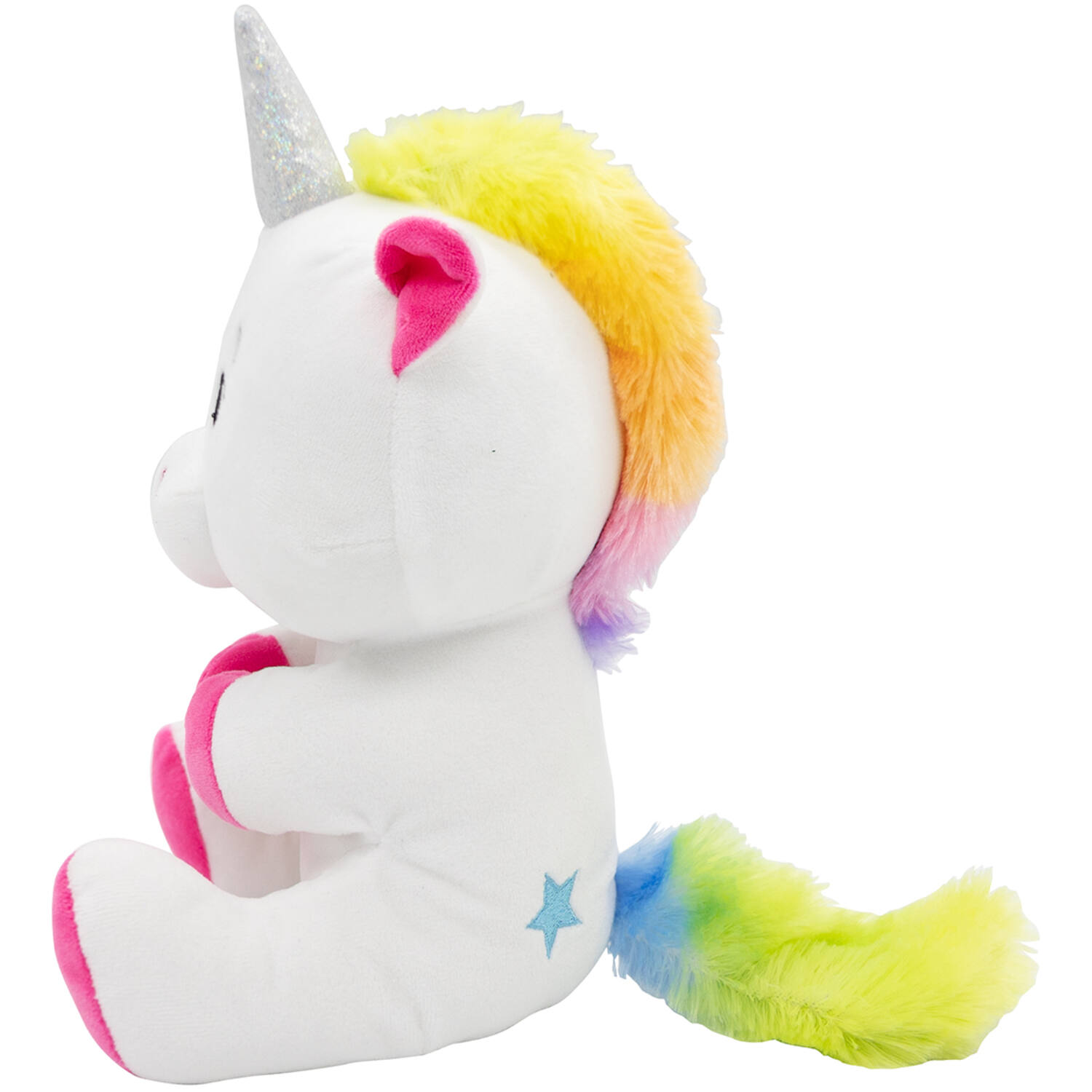 2-in-1 plush toy balloon weight unicorn with loop, 21cm, 170g