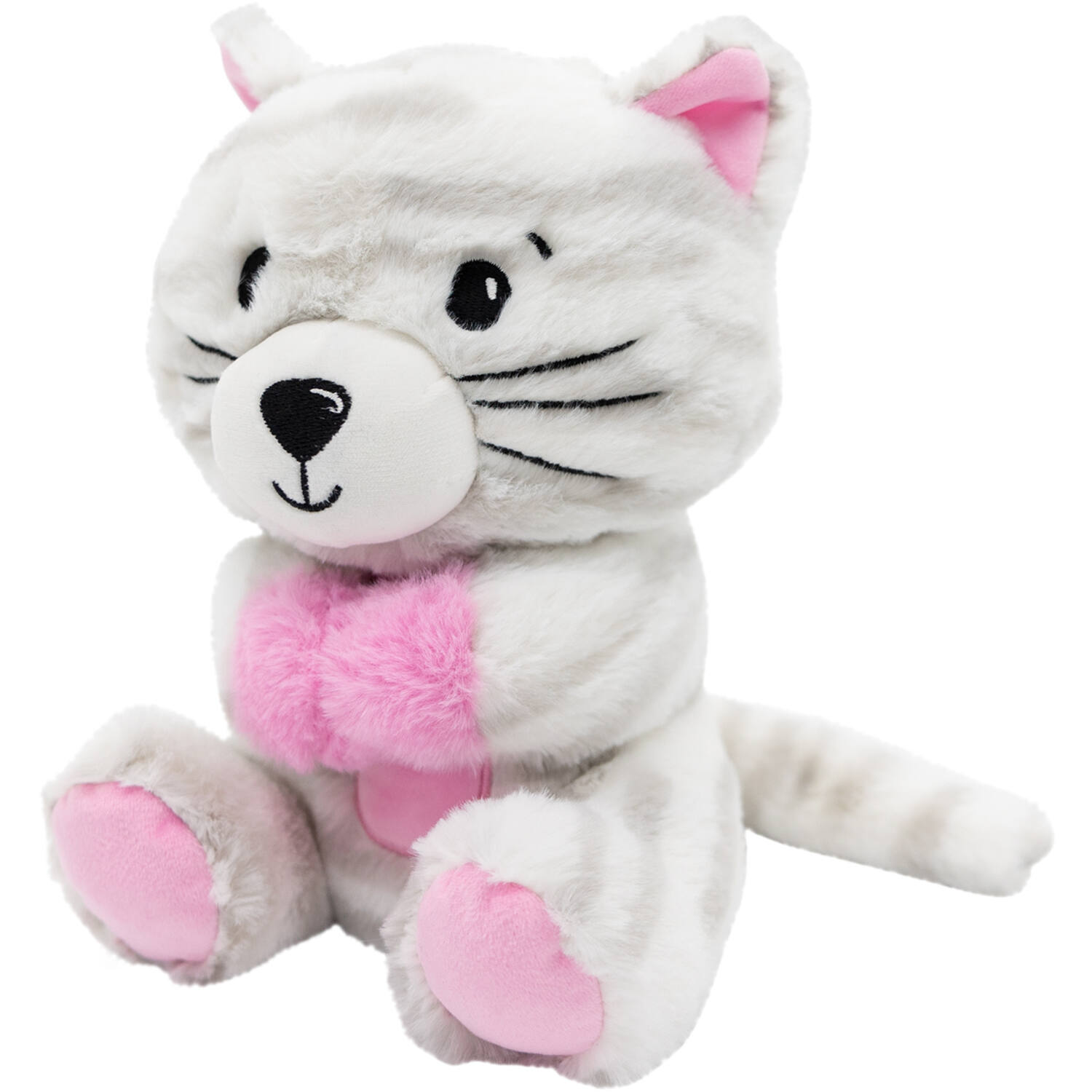 2-in-1 plush toy balloon weight cat with loop, 21cm, 170g