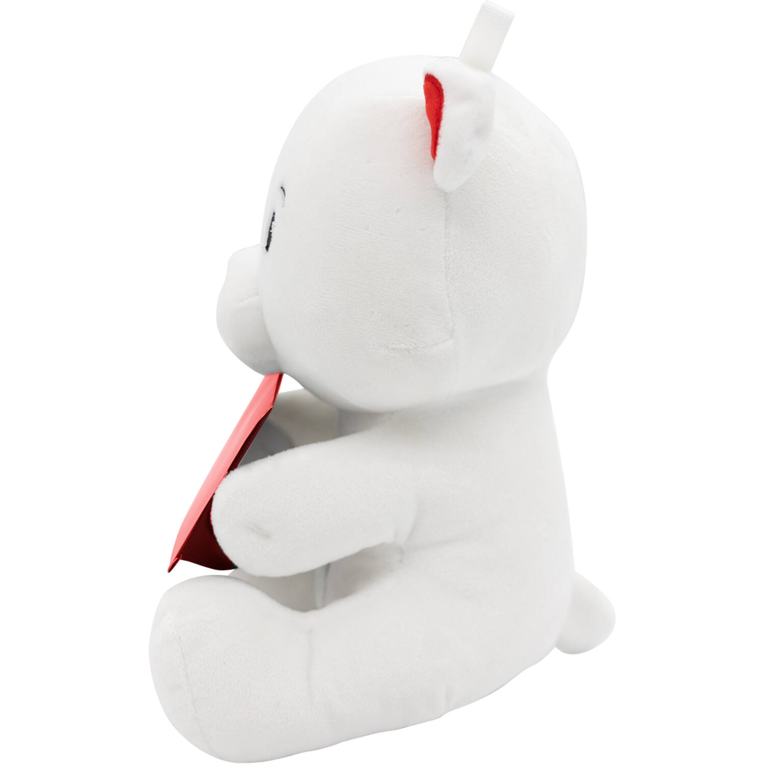 2-in-1 plush toy balloon weight polar bear with loop, 21cm, 170g