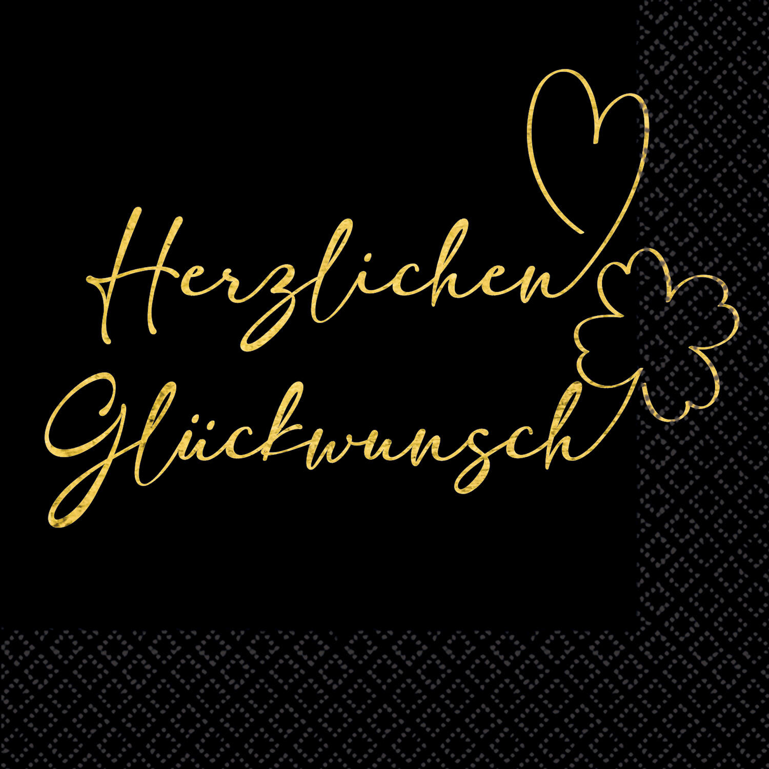 16 napkins "Herzlichen Glückwunsch" 33cm x 33cm