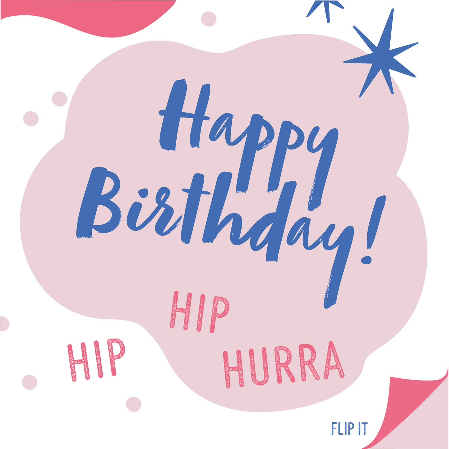 12 Flip napkins "Geburtstag" 33x33cm, double-sided printed