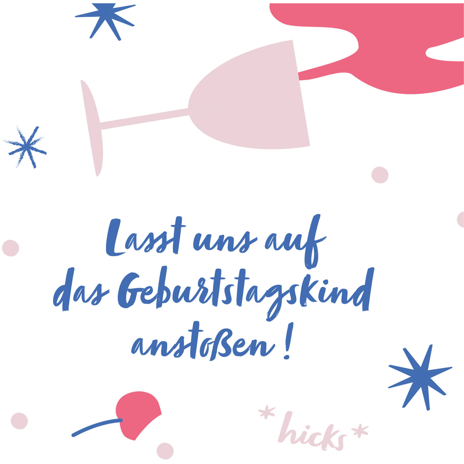 12 Flip napkins "Geburtstag" 33x33cm, double-sided printed