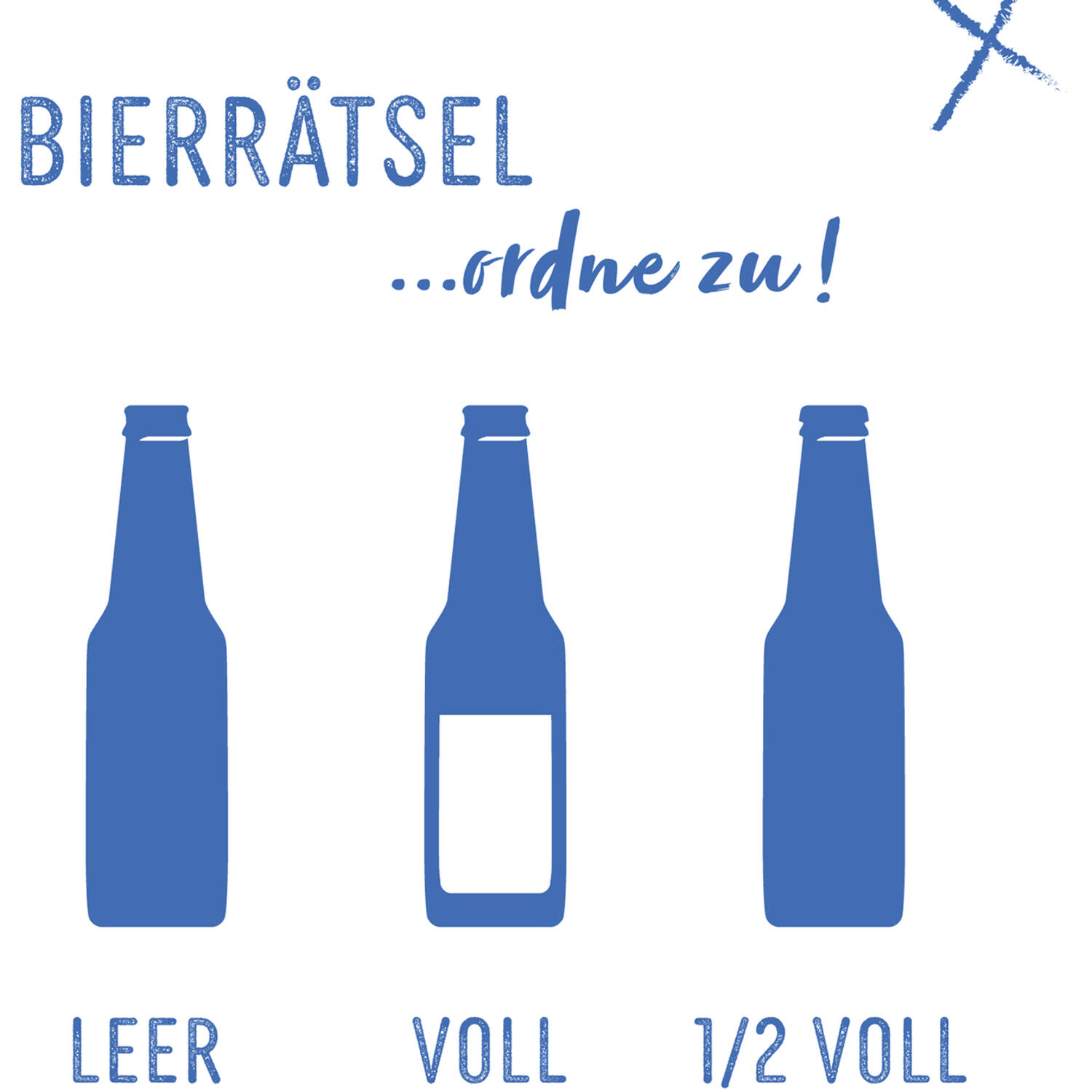 12 Flip napkins "Bierrunde" 33x33cm, double-sided printed