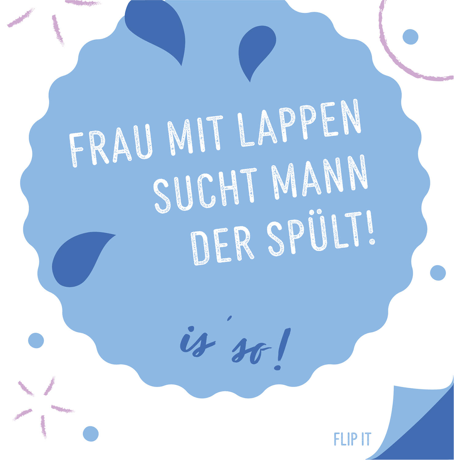 12 Flip napkins "humorvolles Date" 33x33cm, double-sided printed