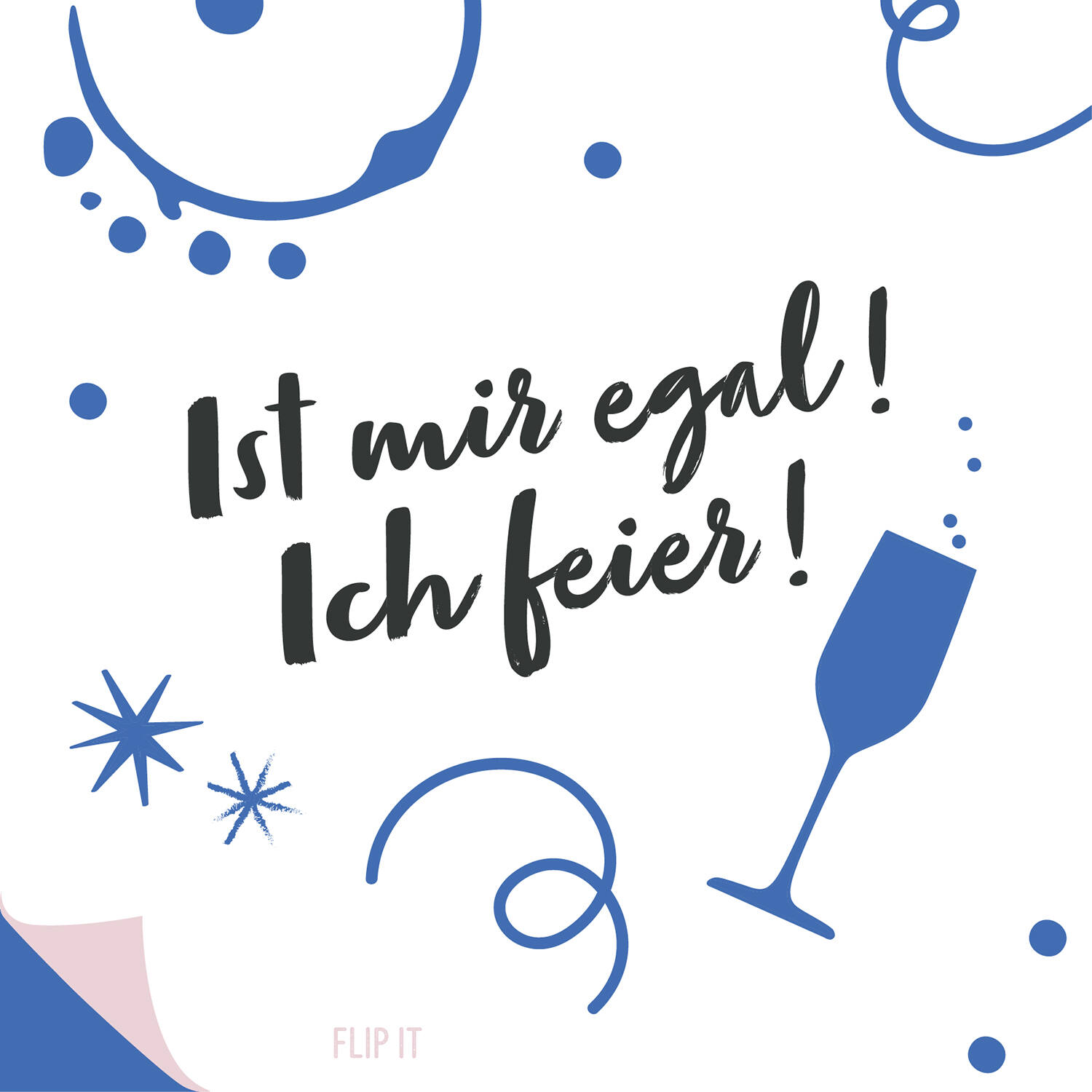 12 Flip napkins "gesprächiges Miteinander" 33x33cm, double-sided printed
