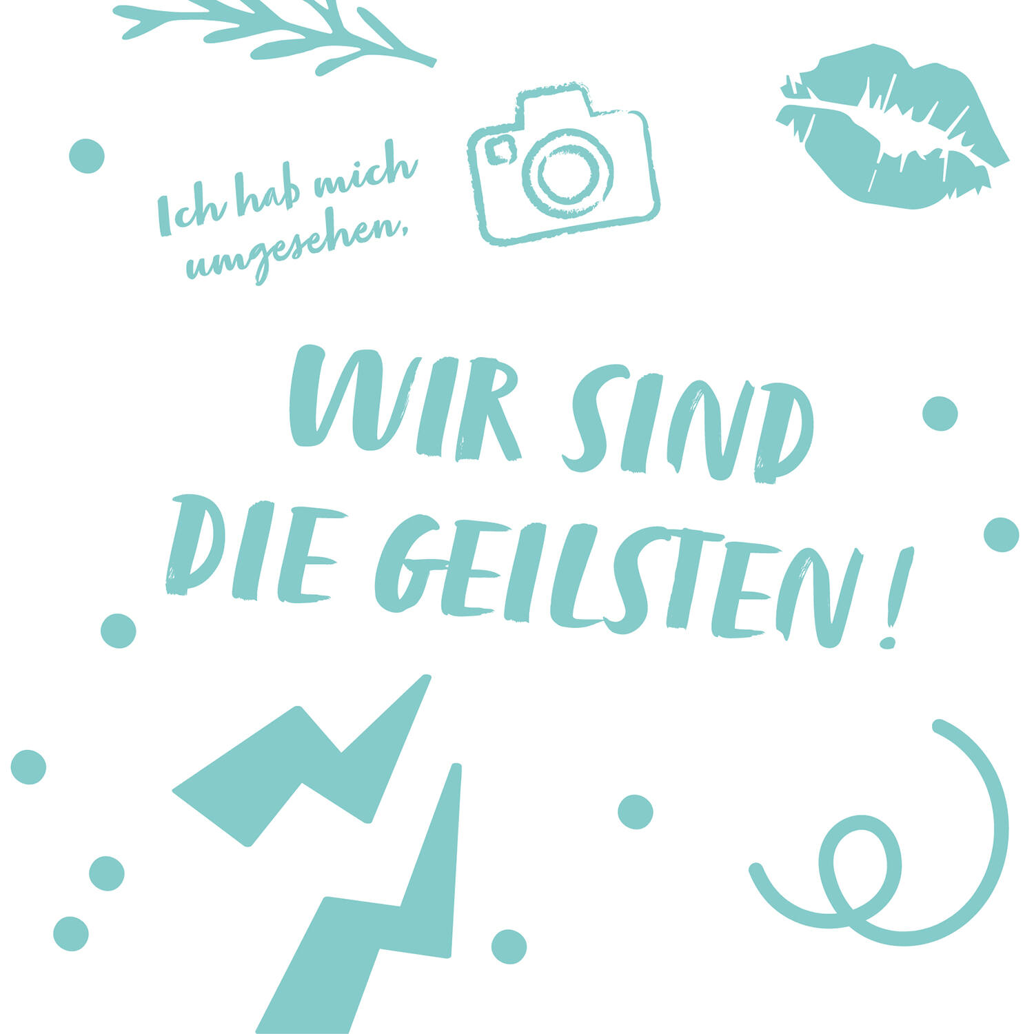 12 Flip napkins "Mädelsabend" 33x33cm, double-sided printed