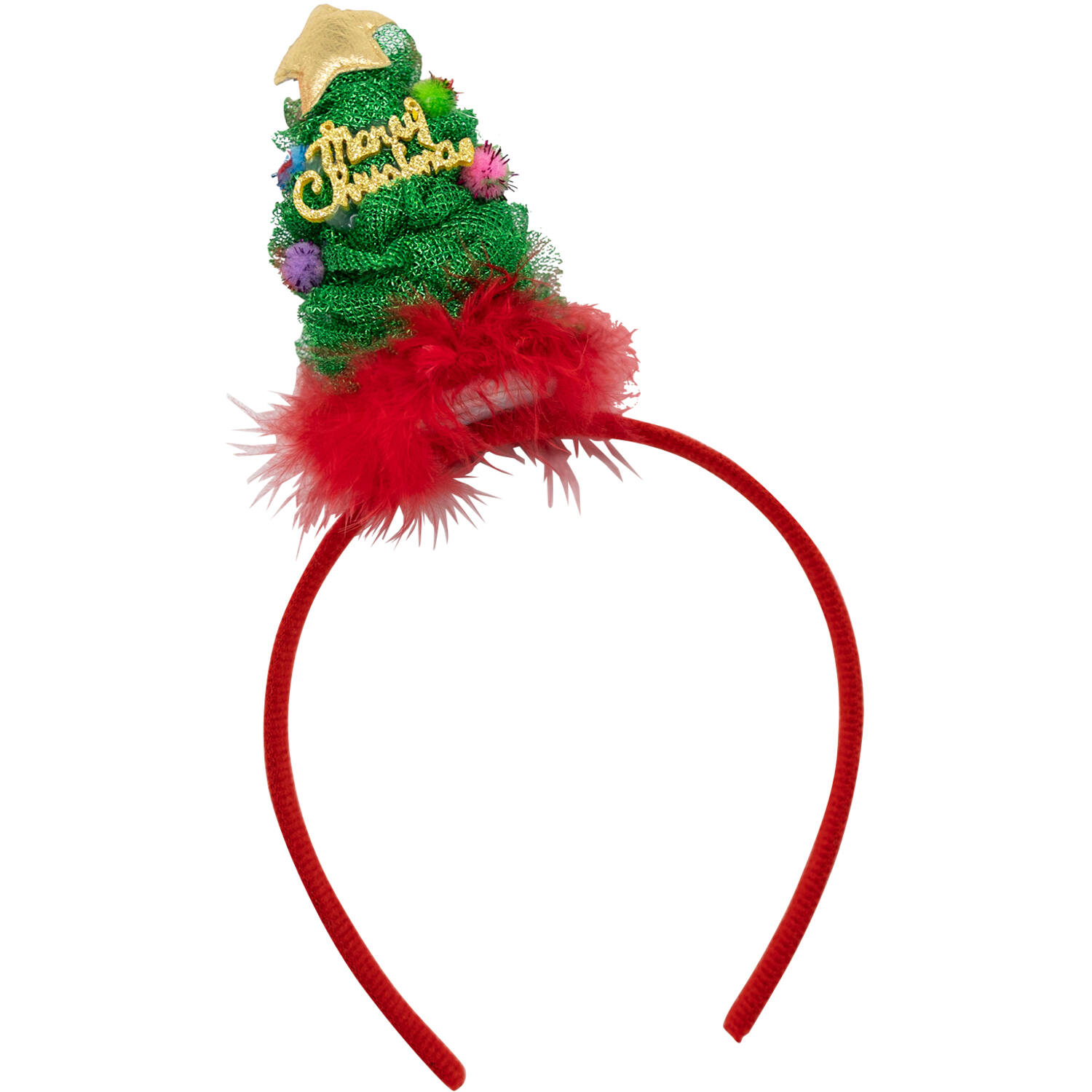 Headband Christmas Tree Plush with Light One Size