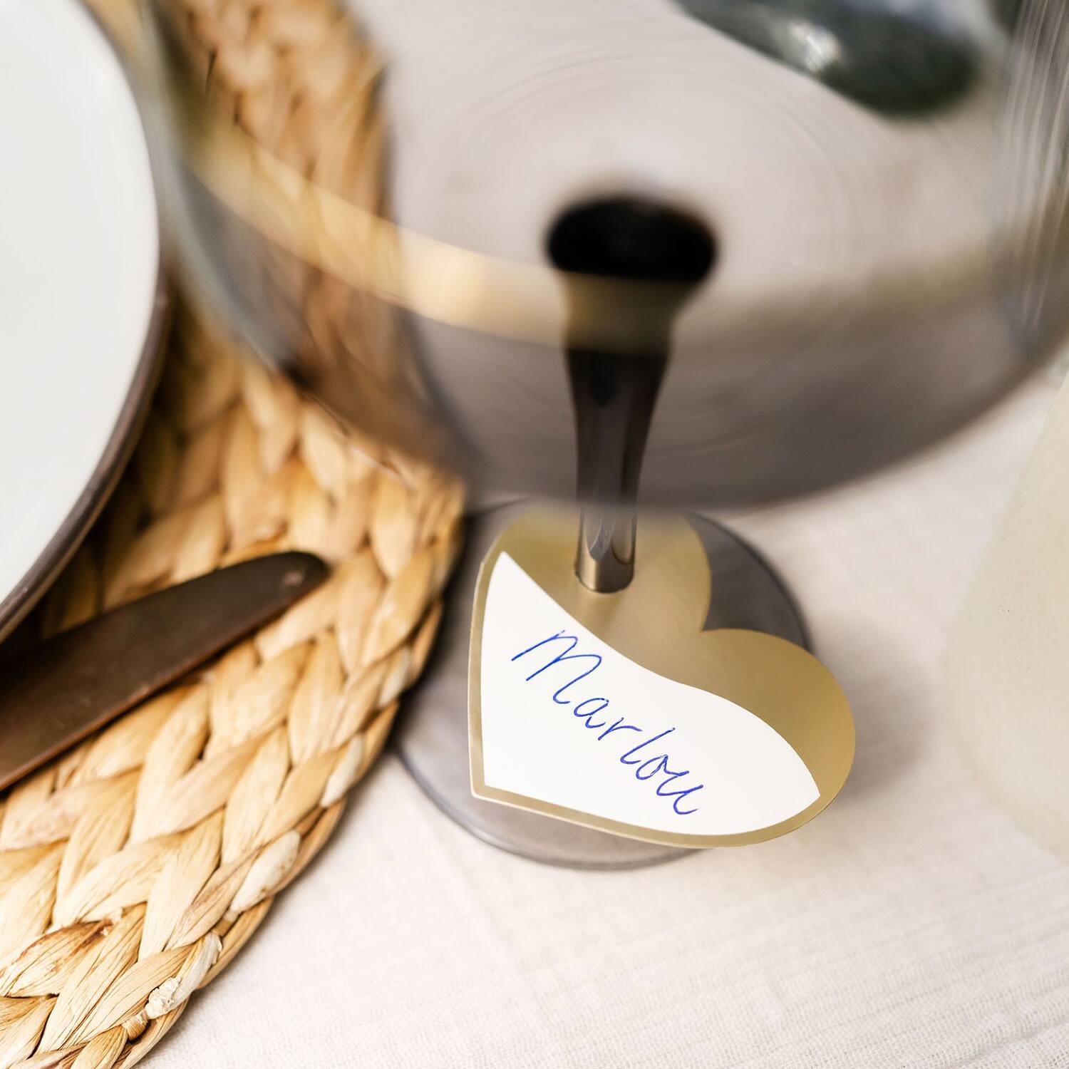 Glass Markers - Wedding - 6 pieces
