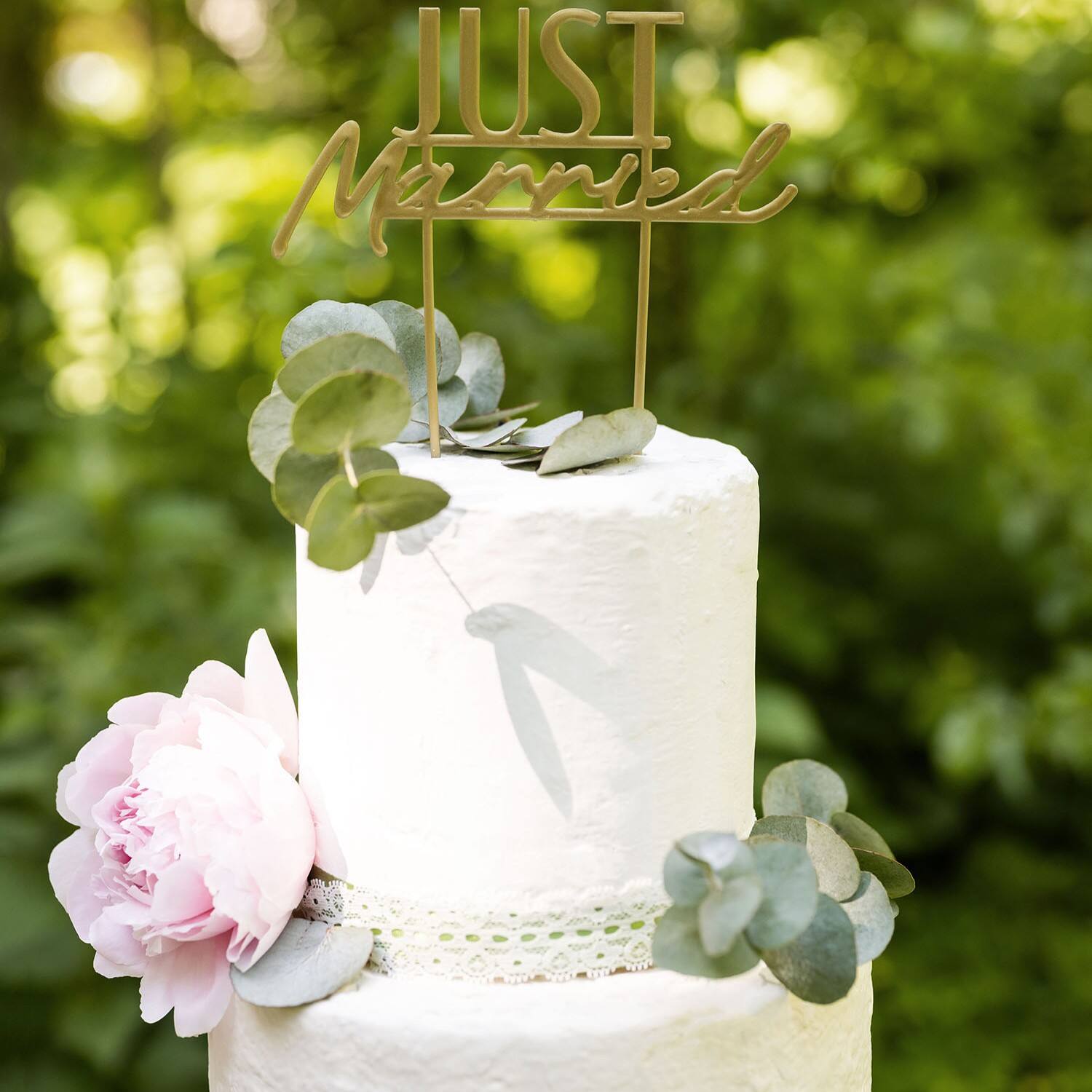 Cake Topper - JUST Married - Wedding