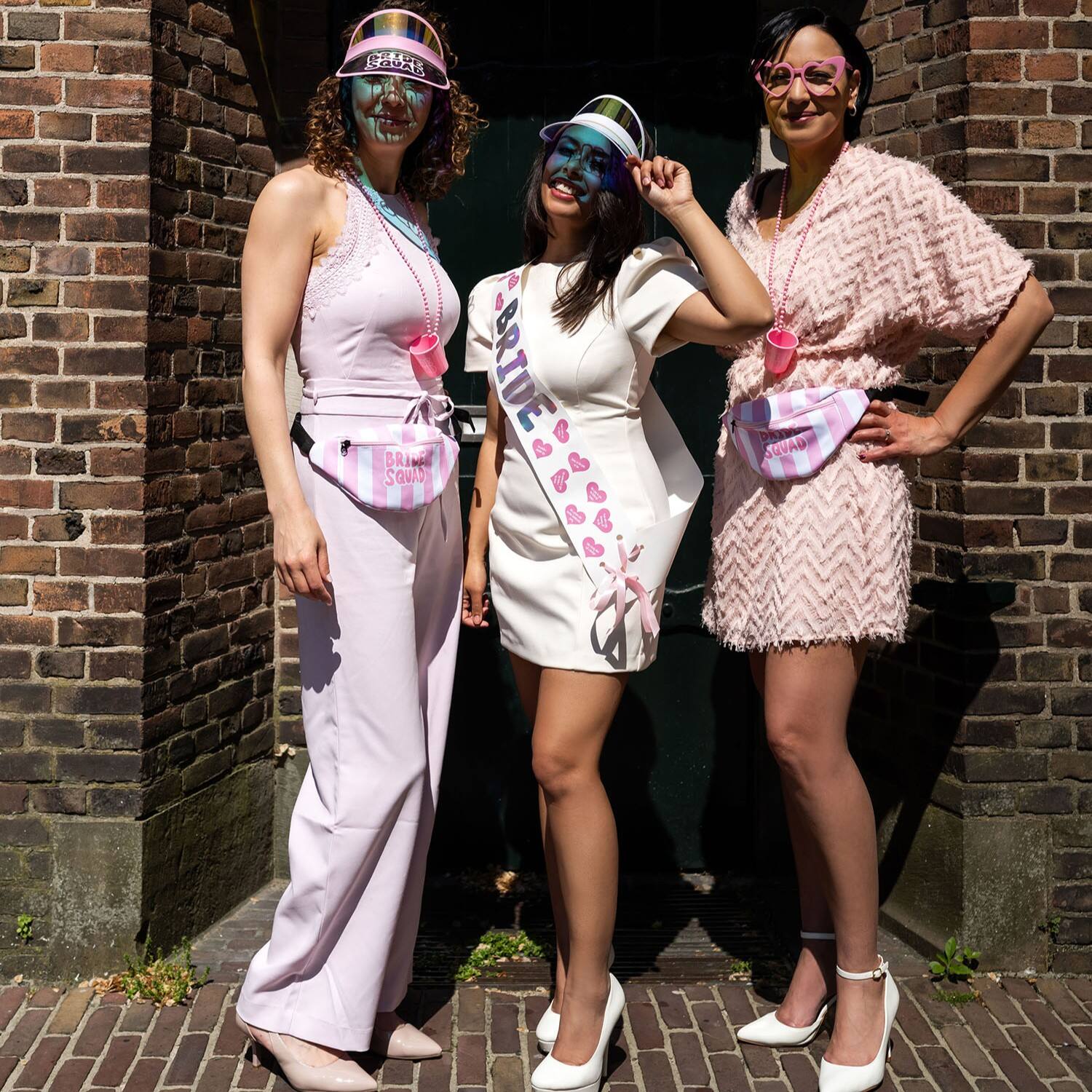 Sun visor cap - Bride Squad - She Said Yaasss - Pink