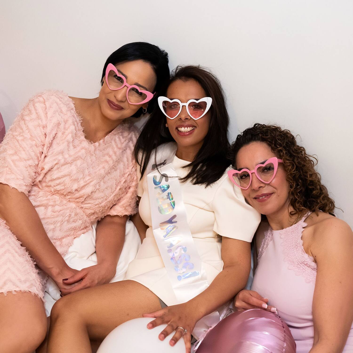 Glasses - Heart - She Said Yaasss - White