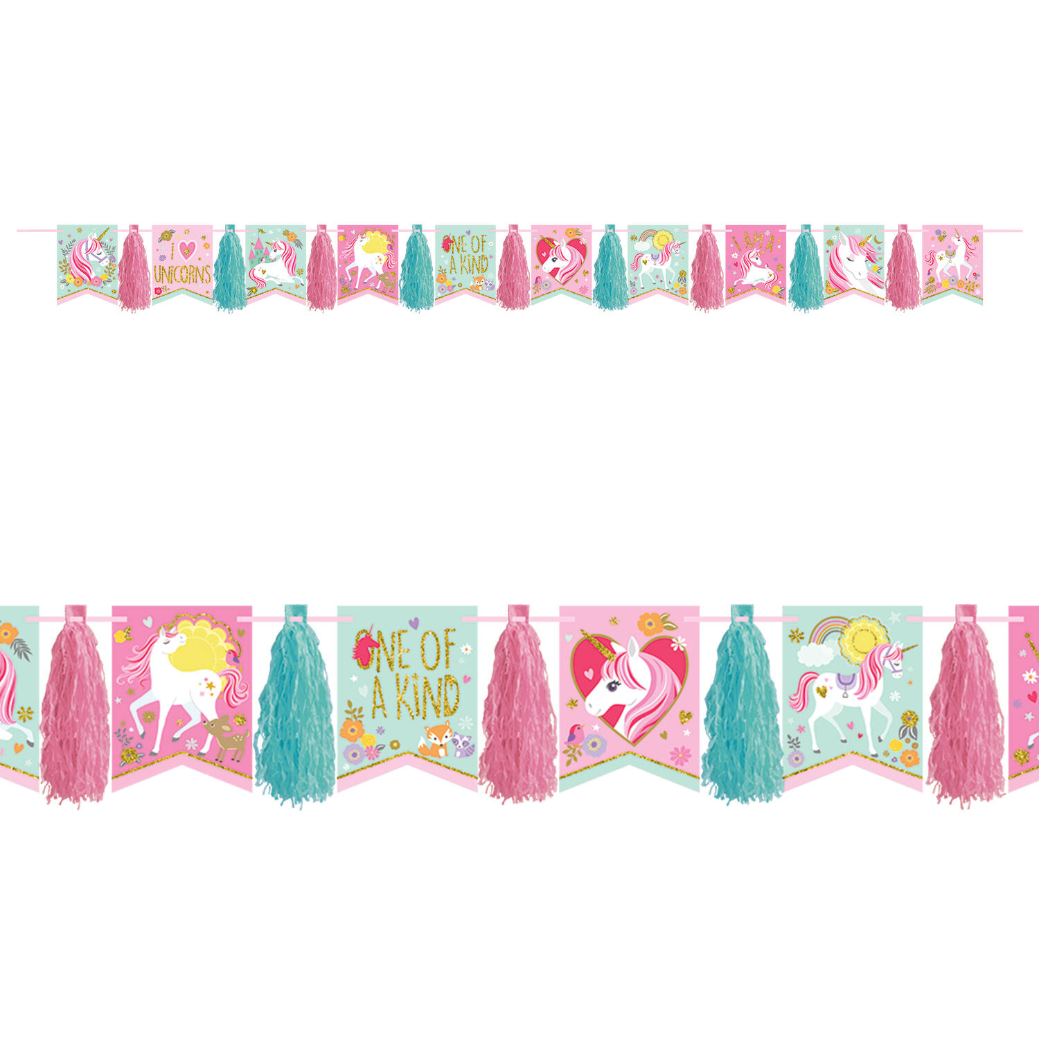 Garland Tassel Magical Unicorn Paper 304 cm