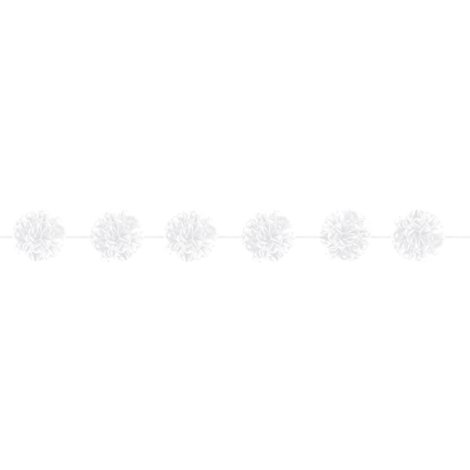 2 Garlands Fluffy Colourful Wedding White Paper 13.9 x 365 c