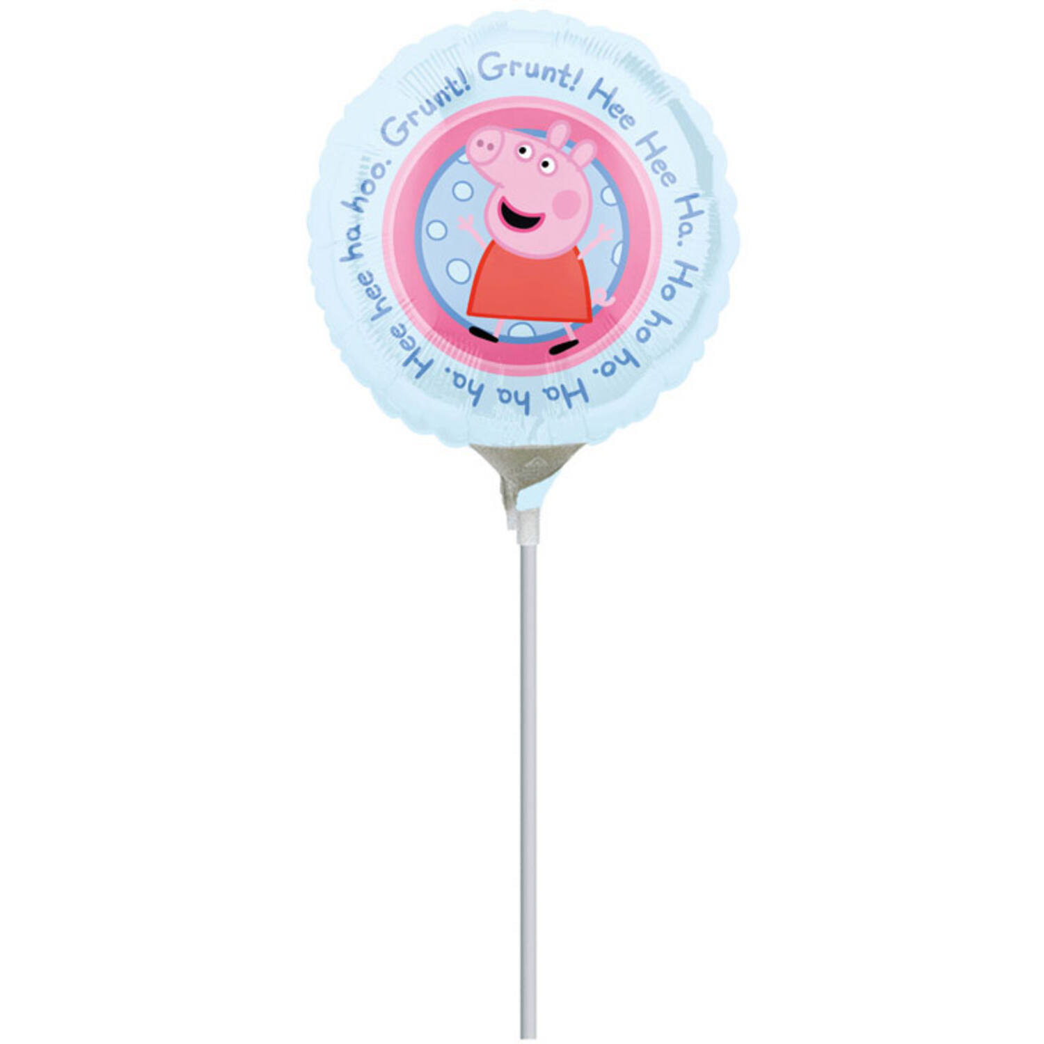 Foil Balloon - Mini Shape - Peppa Pig - "Grunt! Grunt! Hee Hee Ha. Ho ho ho." - 23 cm