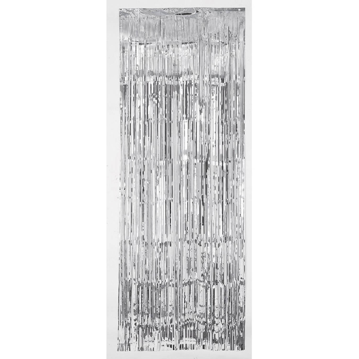 Door Curtain Silver Metallic Plastic 243 x 91.4 cm
