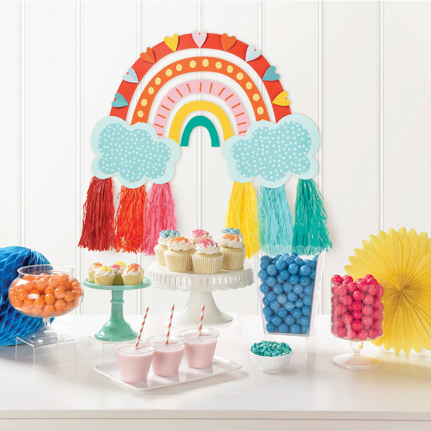 Wall Decoration Kit Retro Rainbow Paper 41.9 x 68.5 cm