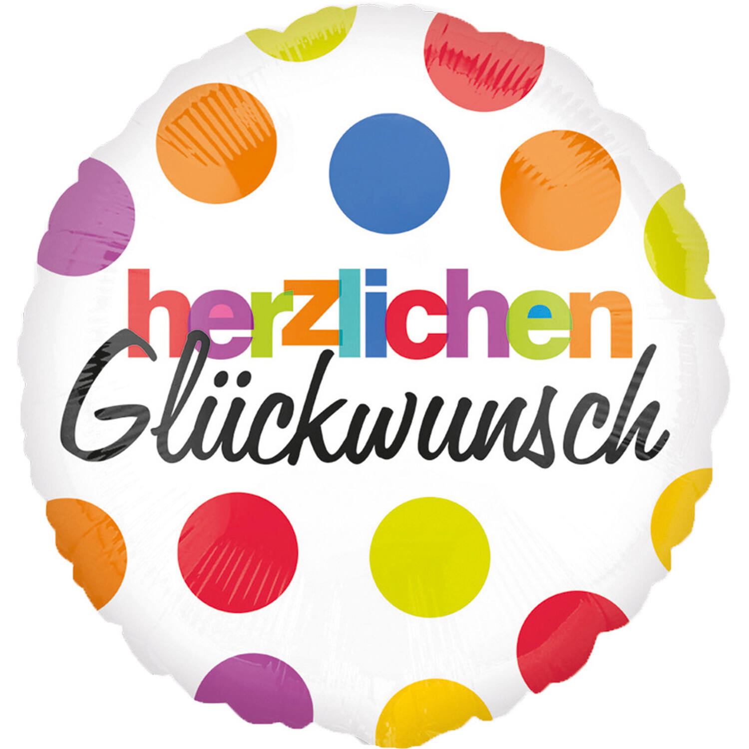 Foil Balloon - "herzlichen Glückwunsch" - 45 cm
