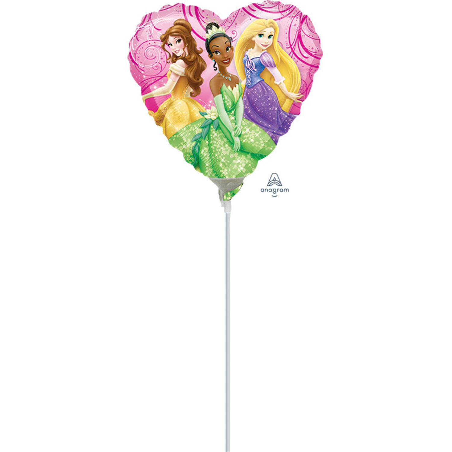 Foil Balloon – Mini Shape – Heart – Disney Princesses – 23 cm