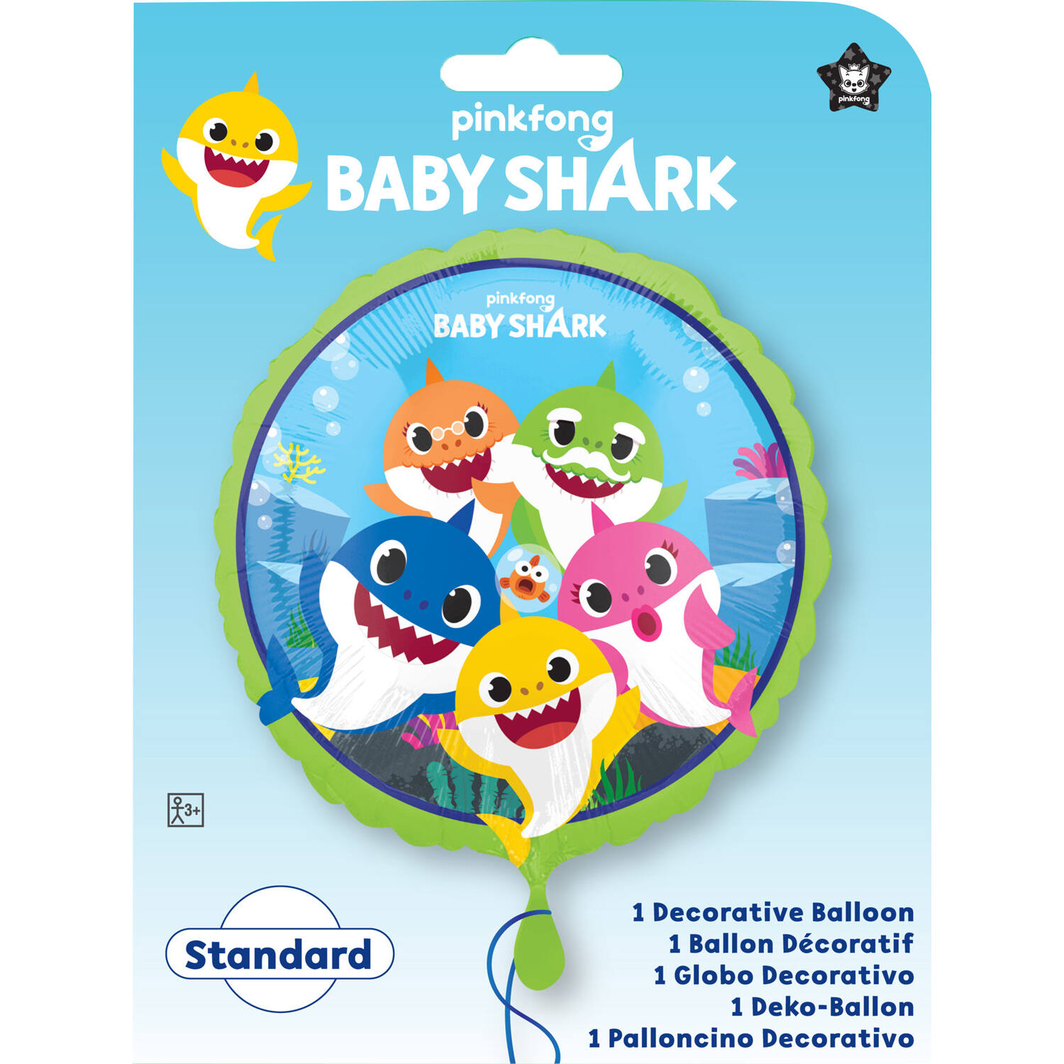 Foil Balloon - Baby Shark - 45 cm