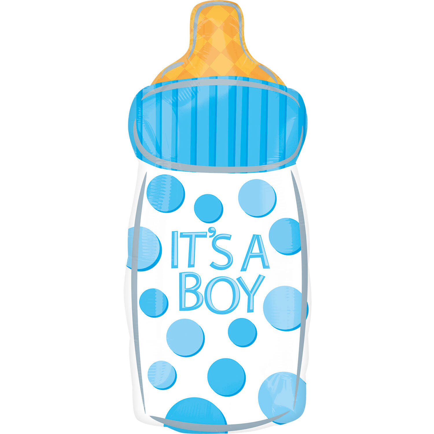 Foil Balloon - Shape - Baby Bottle "IT'S A BOY" - 25 x 58 cm