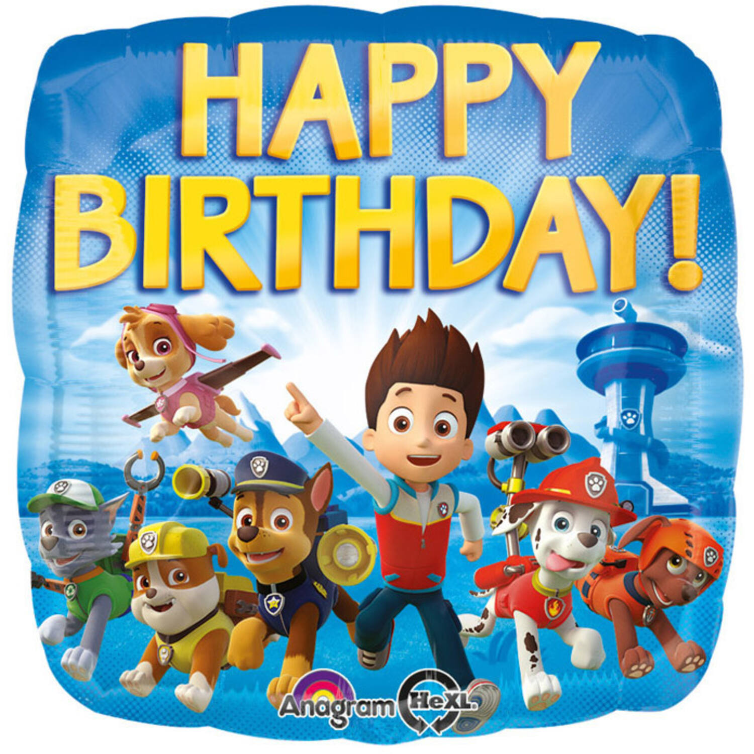 Foil Balloon - Paw Patrol - Happy Birthday - 45 cm