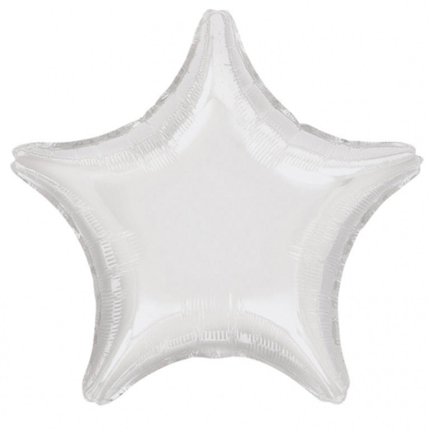 Foil Balloon - Shape - Star - Opaque White - 48 cm