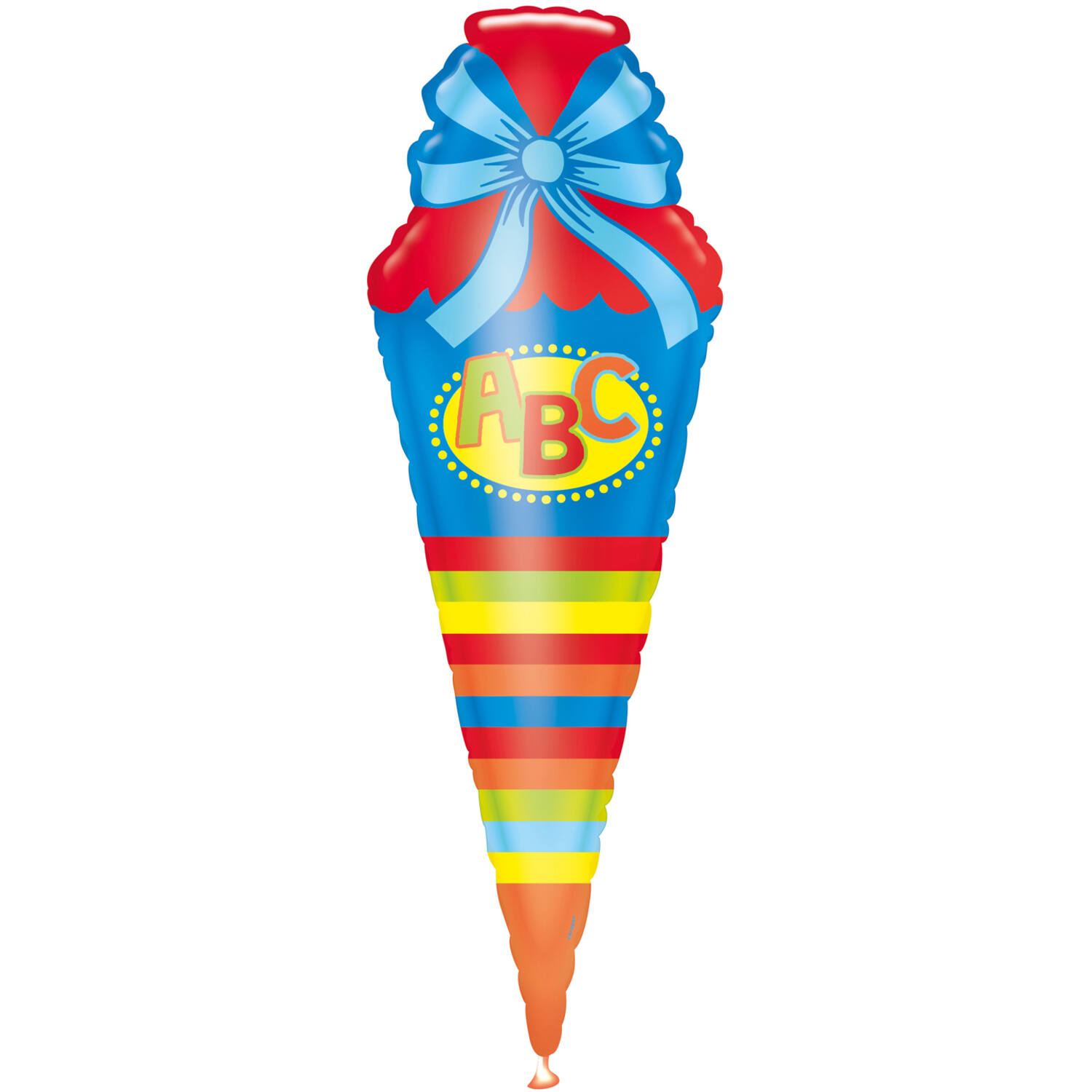 Foil Balloon - Shape - School Cone - "ABC" - 35 x 111 cm