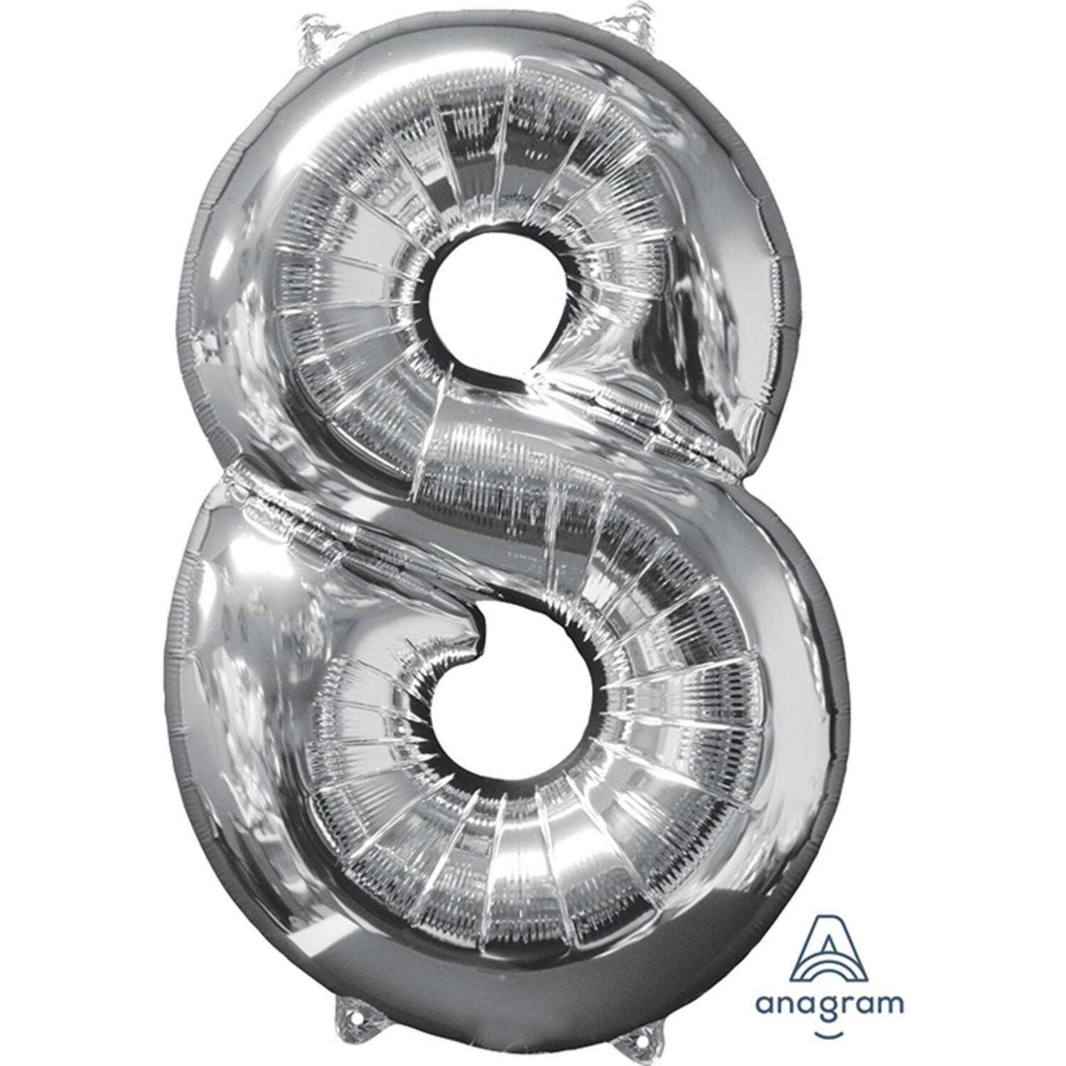 26in/66cm Number 8 Silver