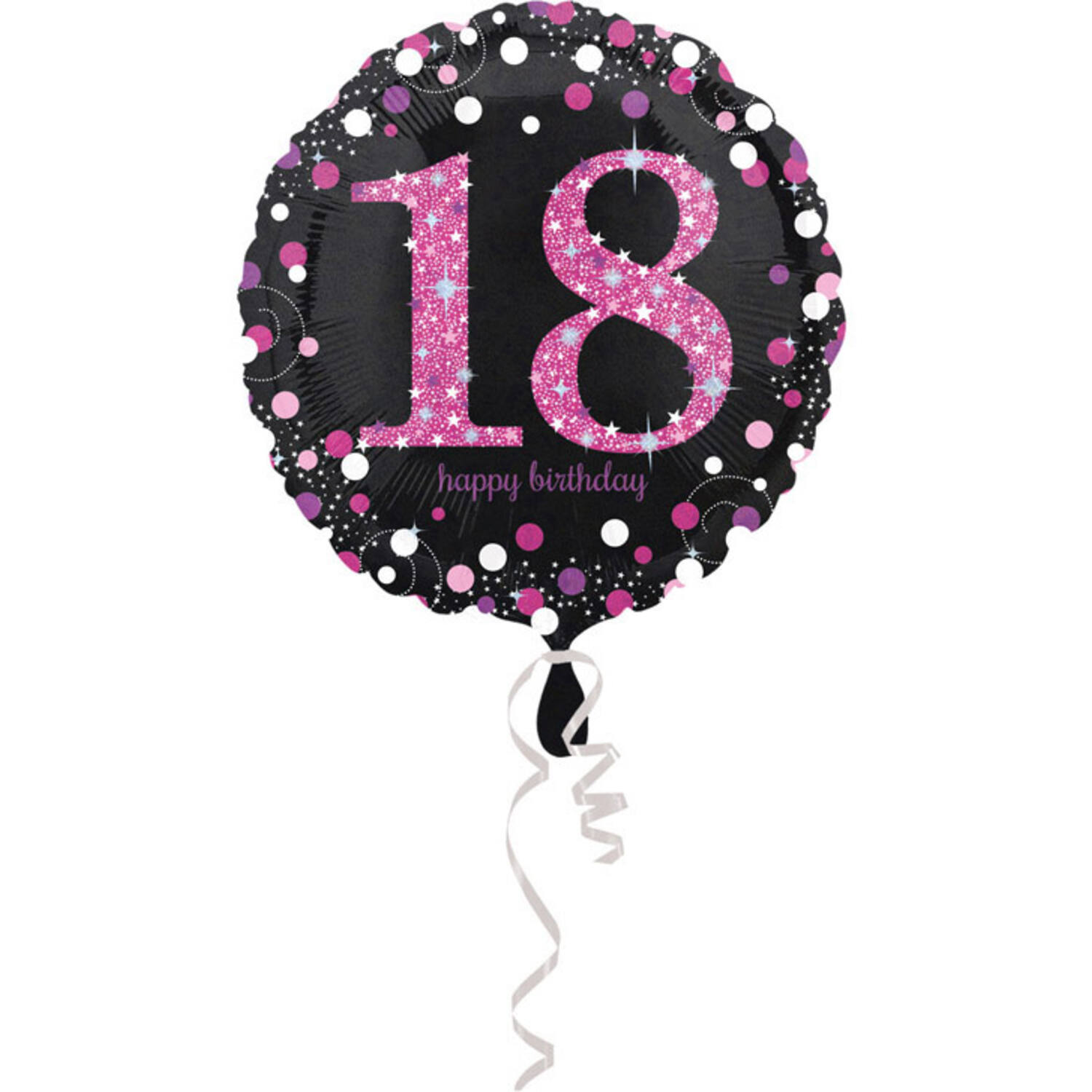 Standard Holographic Celebration 18 Foil Balloon S55 Packaged 45 cm