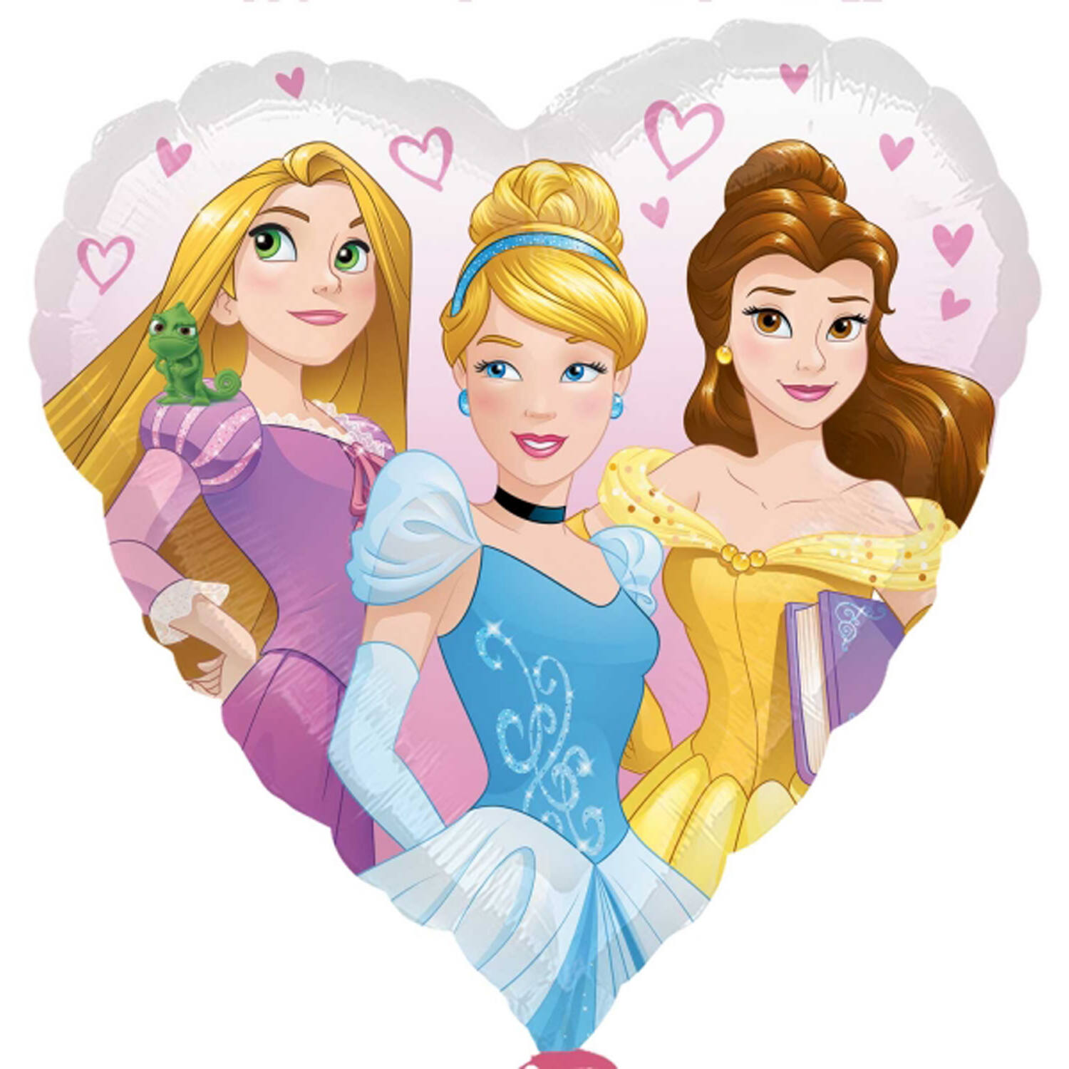 Foil Balloon - Shape - Multi-Princes - Heart - 45 cm