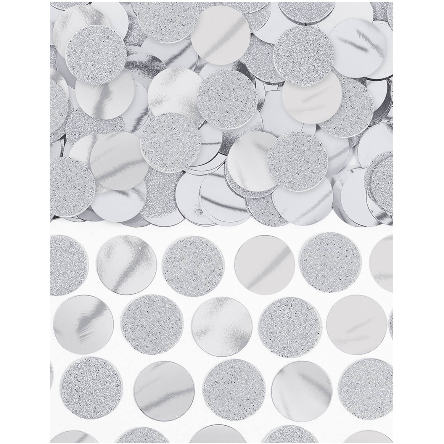 Confetti Circles Glitter Silver Foil / Paper 63 g