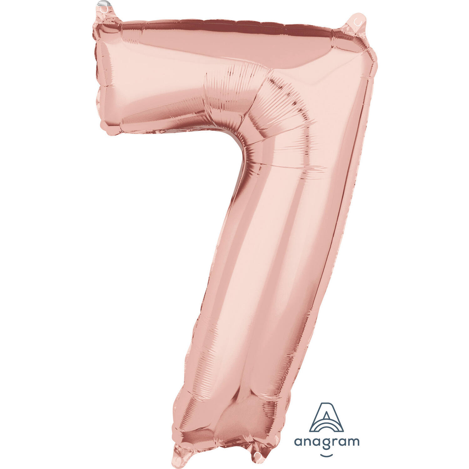 Foil Balloon - Number - 7 - Rose Gold - 43 x 66 cm