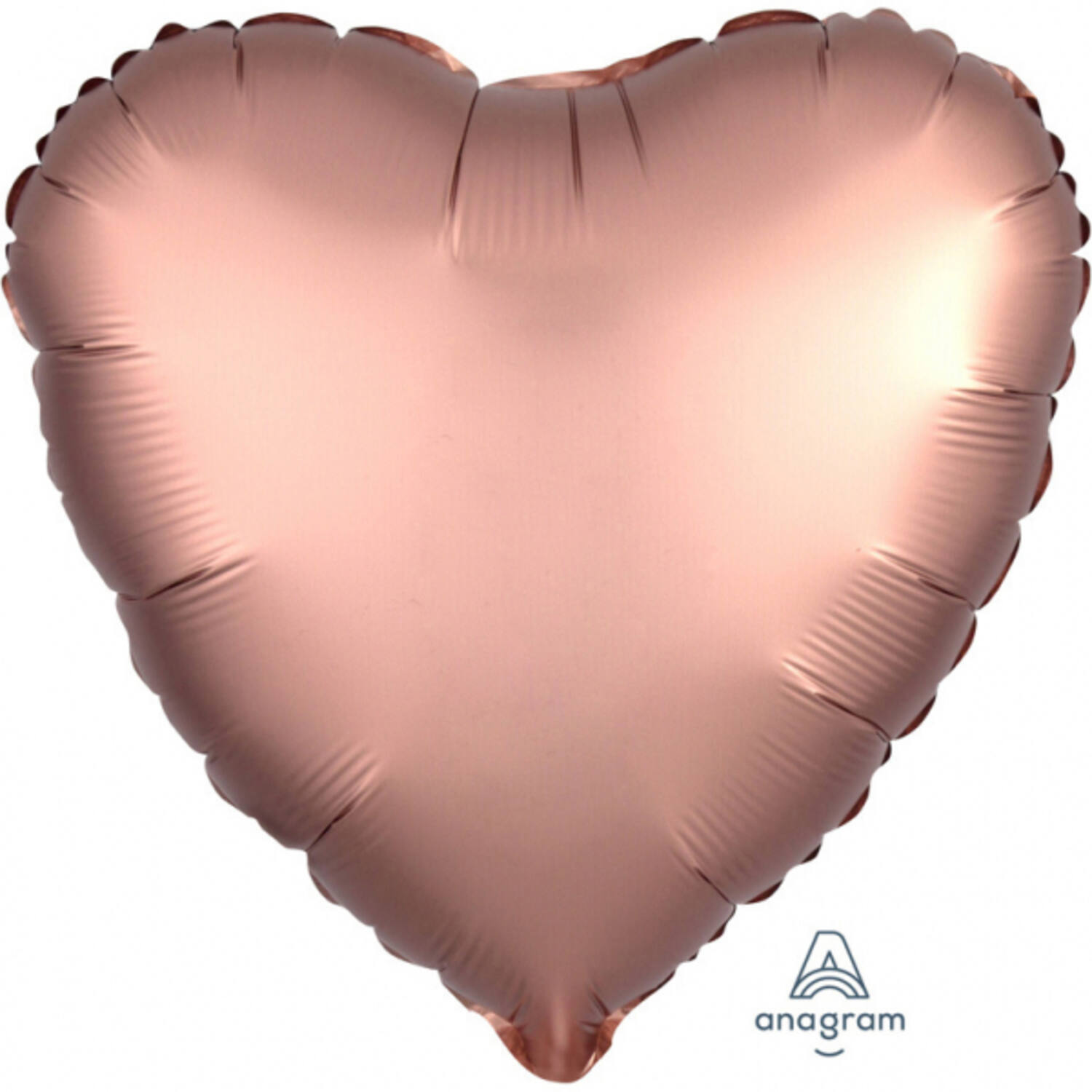 Foil Balloon - Shape - Heart - Satin Luxe Rose Copper - 45 cm