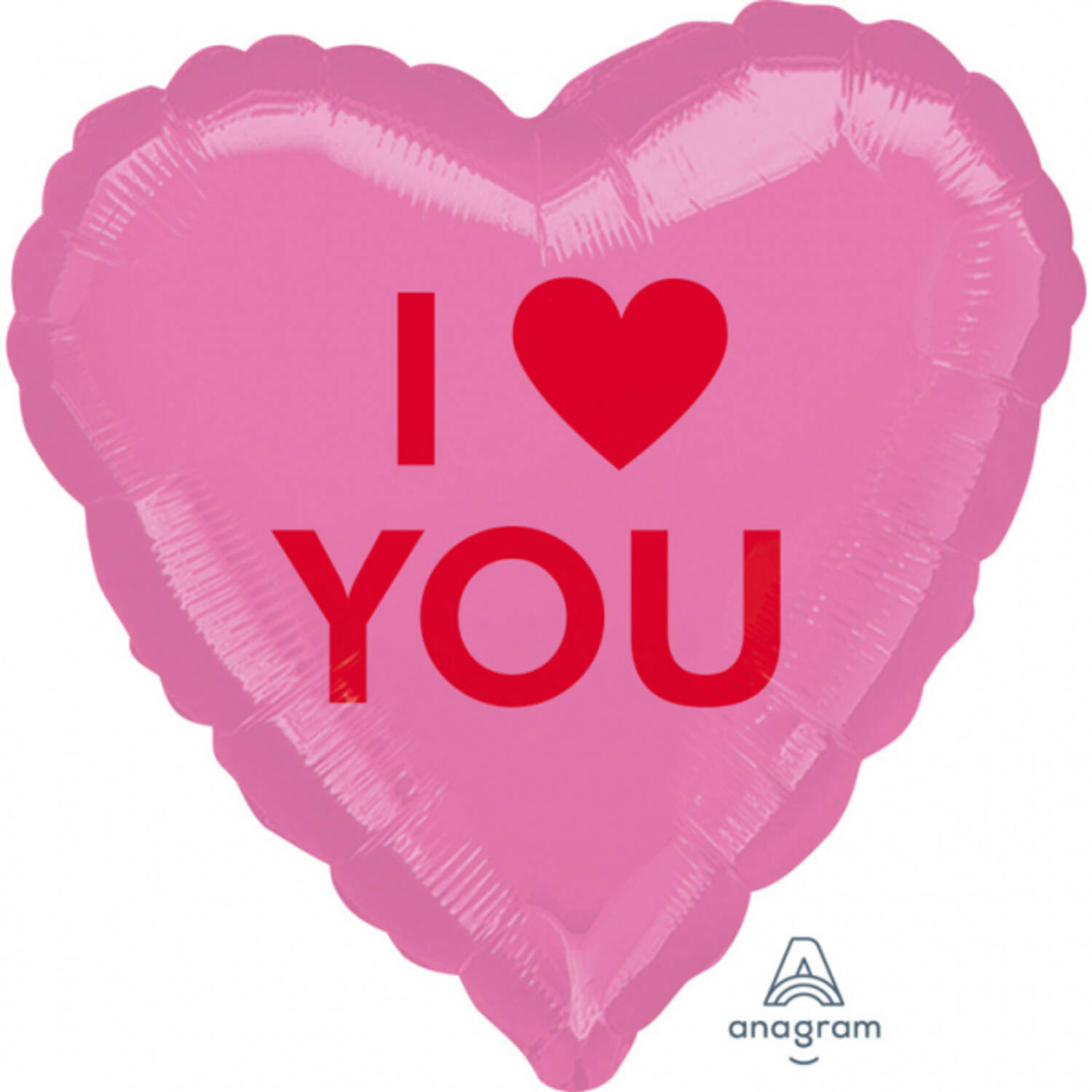 Standard I Heart You Candy Heart Foil Balloon S40 Packaged 43 cm