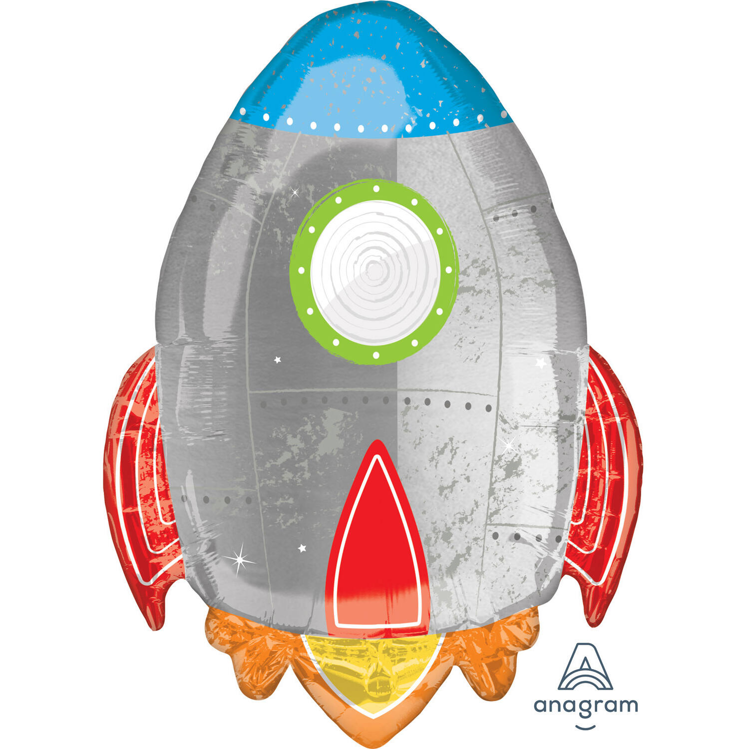 Foil Balloon - Shape - Rocket - Blast off Birthday - 53 x 73 cm