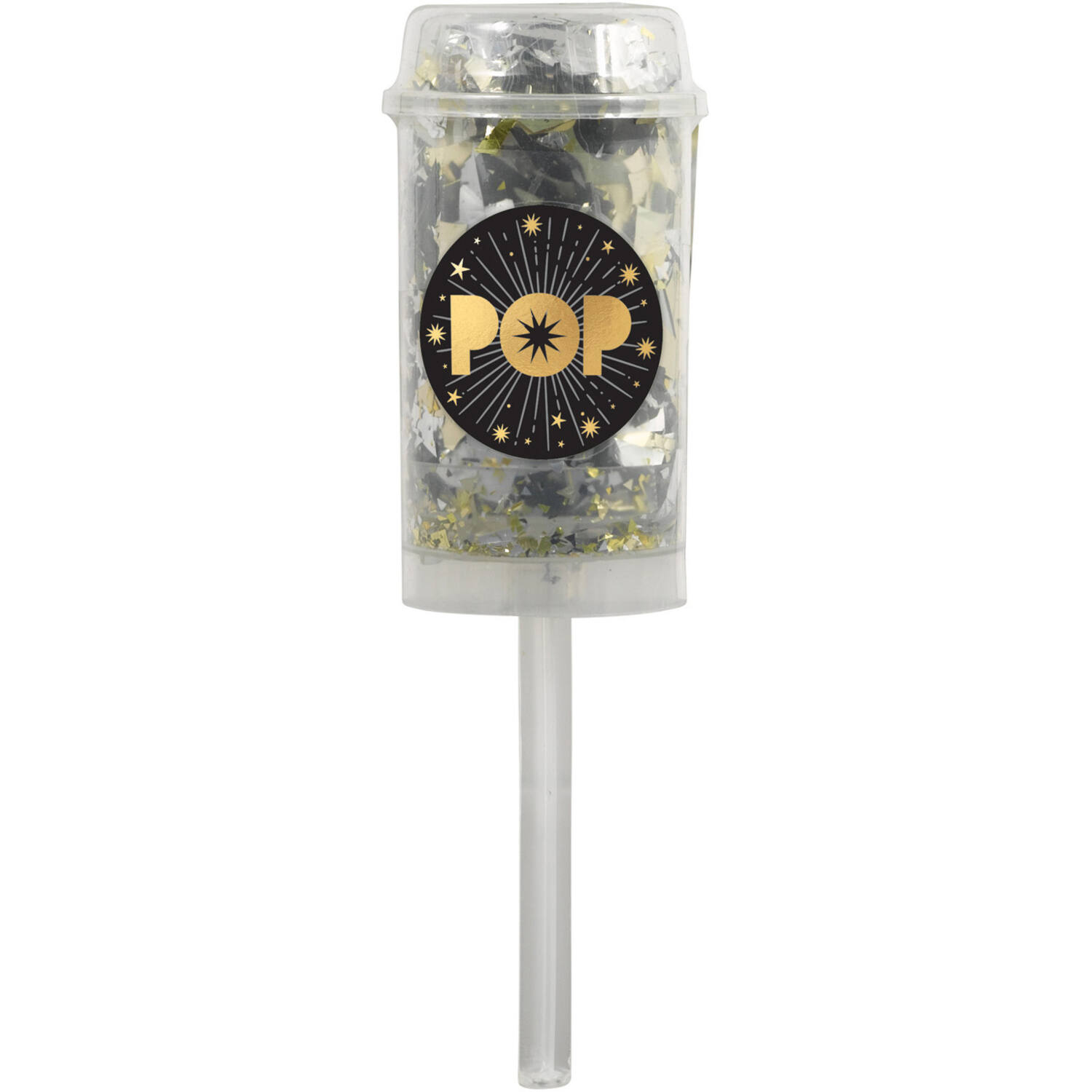 Party Popper Push Pop Plastic / Foil 18.4 cm