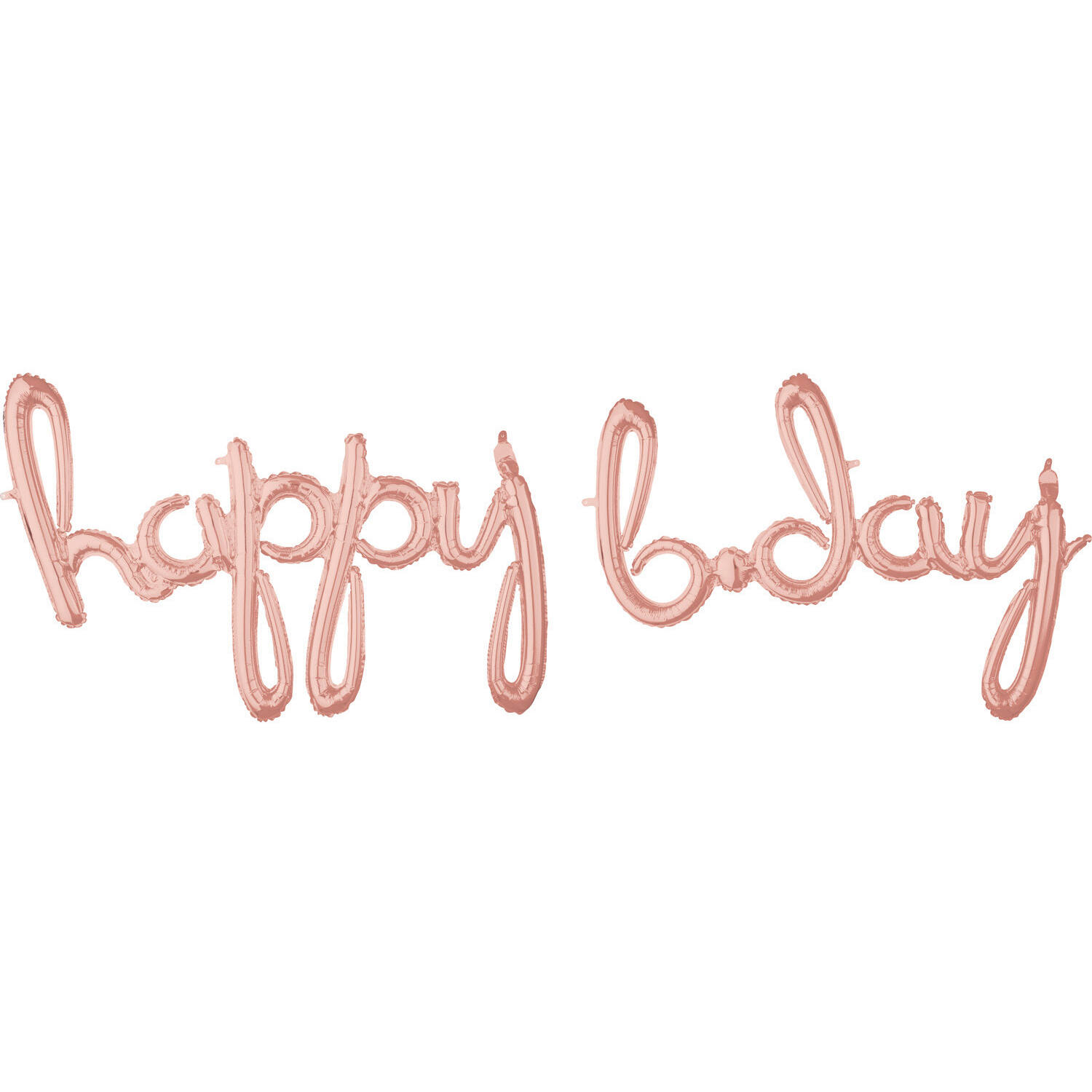 Foil Balloons - Shape - Letters "happy b*day" - Rose Gold