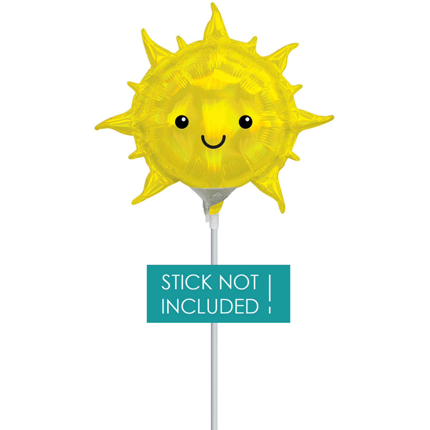 Foil Balloon - Mini Shape - Sun - Holographic - 23 cm