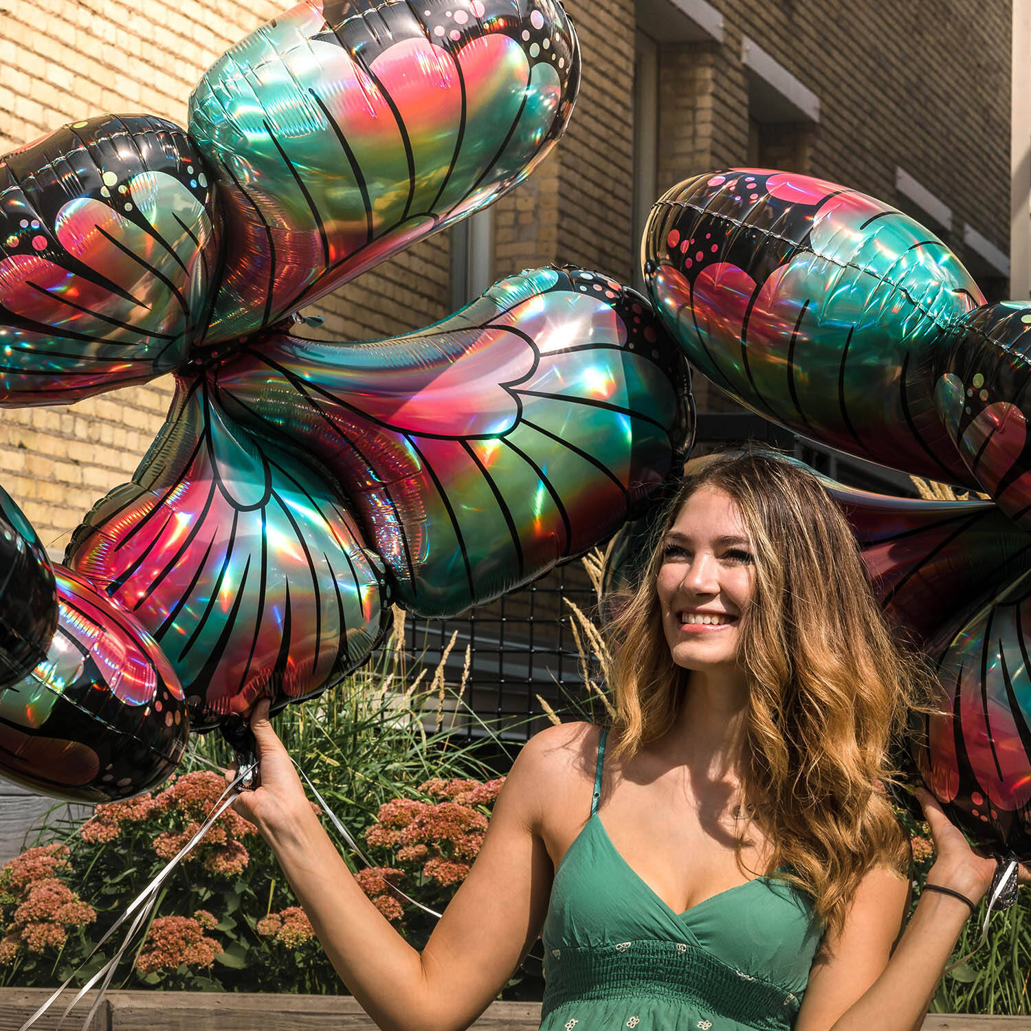 Shape Teal&Pink Butterfly