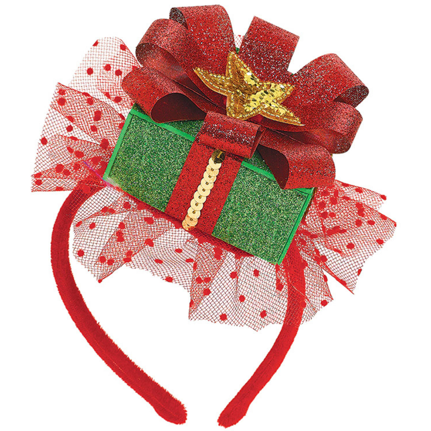 Head Band Christmas Gift Plastic / Fabric 13.6 x 18.8 cm