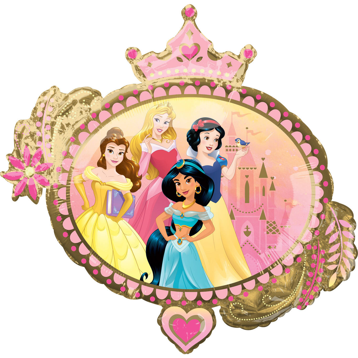 Foil Balloon - Shape - Princess One Upon a Time - 86 x 81 cm