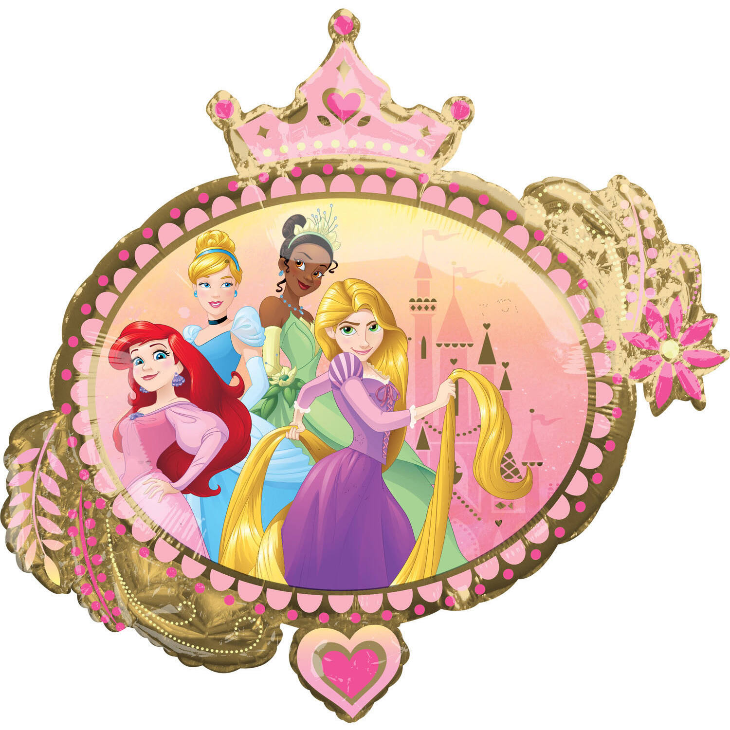 Foil Balloon - Shape - Princess One Upon a Time - 86 x 81 cm