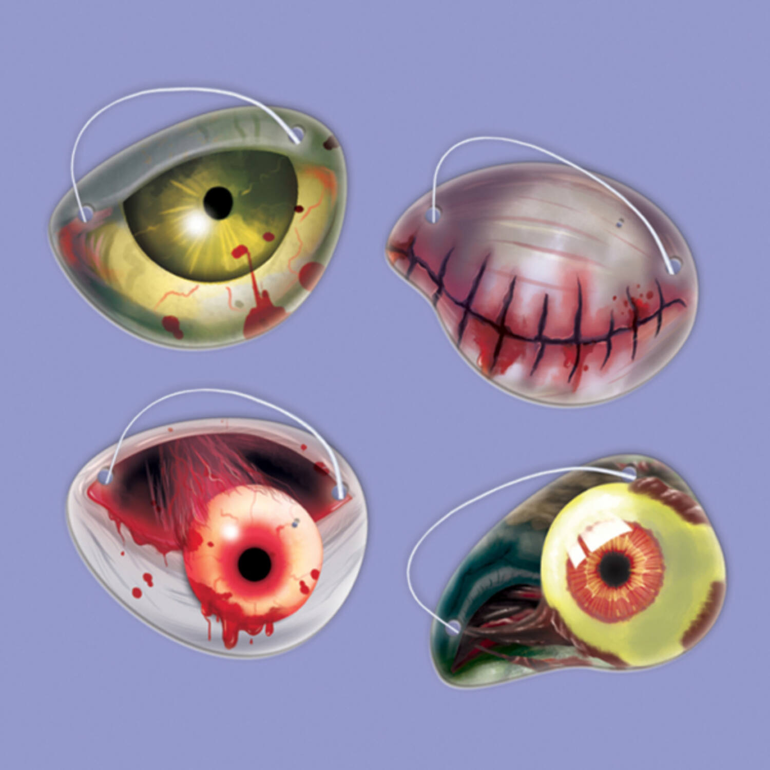 12 Eye Patches Zombie Paper 6.5 x 4.5 cm